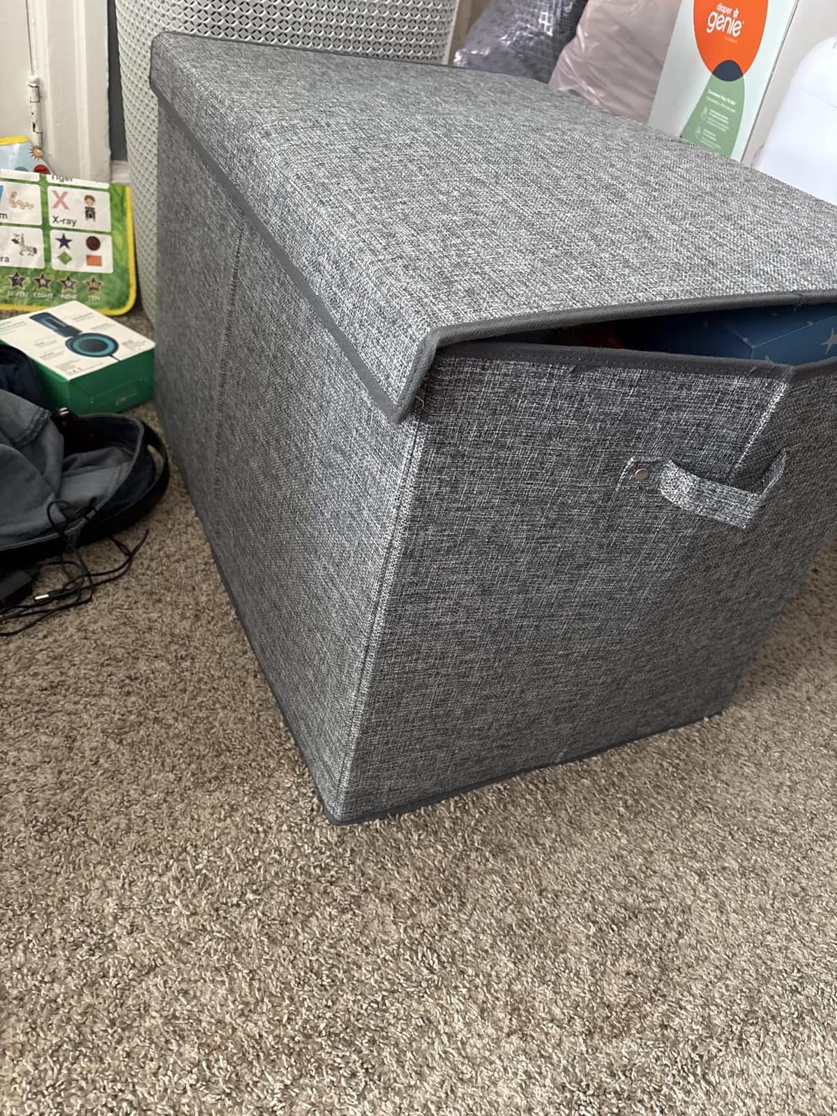 Large Toy Box Storage with Lid, Collapsible Sturdy Toy Chest Storage Bin customer photo 1
