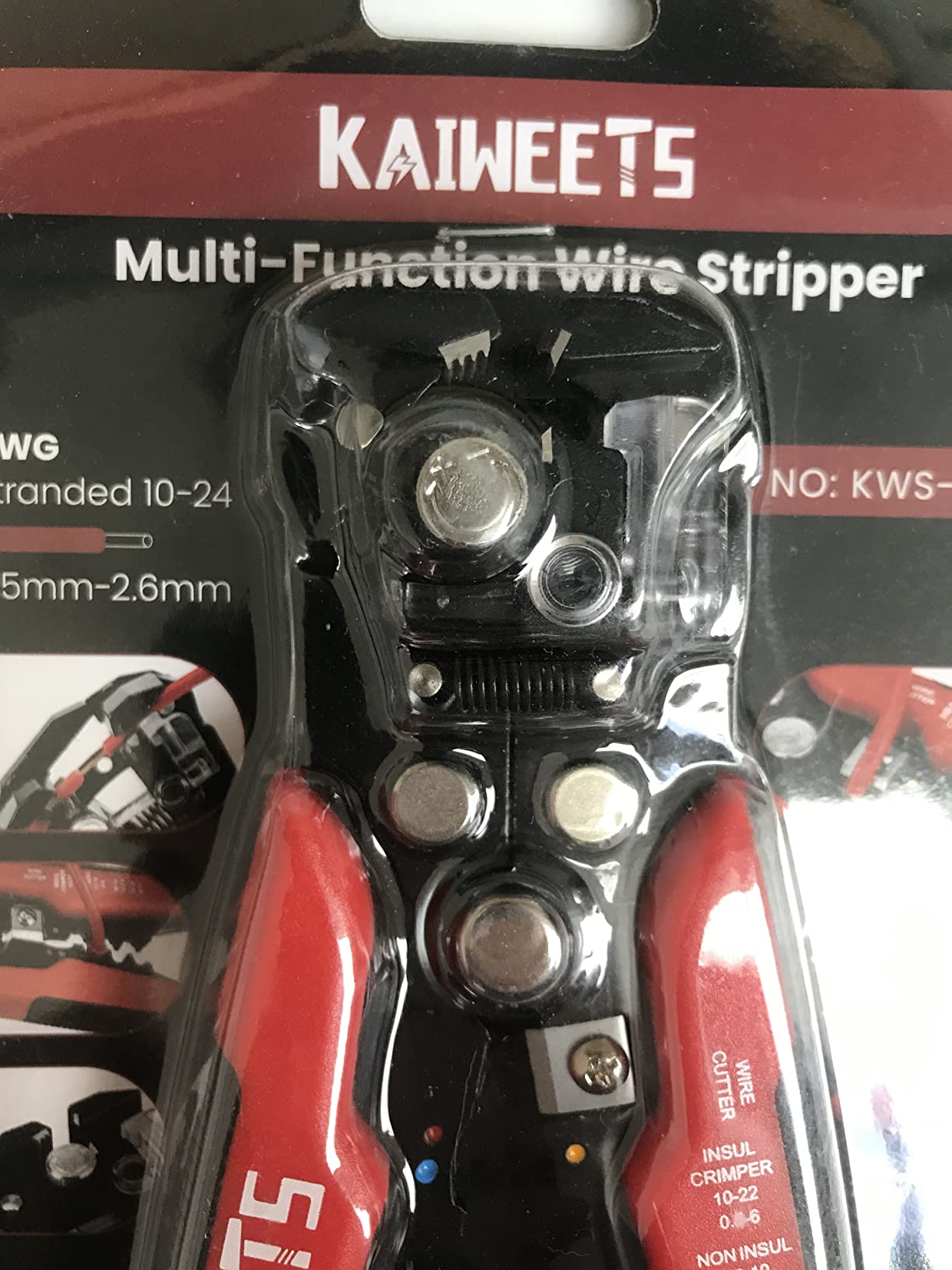 KAIWEETS Self Adjusting Wire Stripper - 3 in 1 Heavy Duty Automatic Wire Stripping Tool | 10-24 AWG Wire Cutter for Electrical Cable Cutting, Crimping Tool customer photo 1