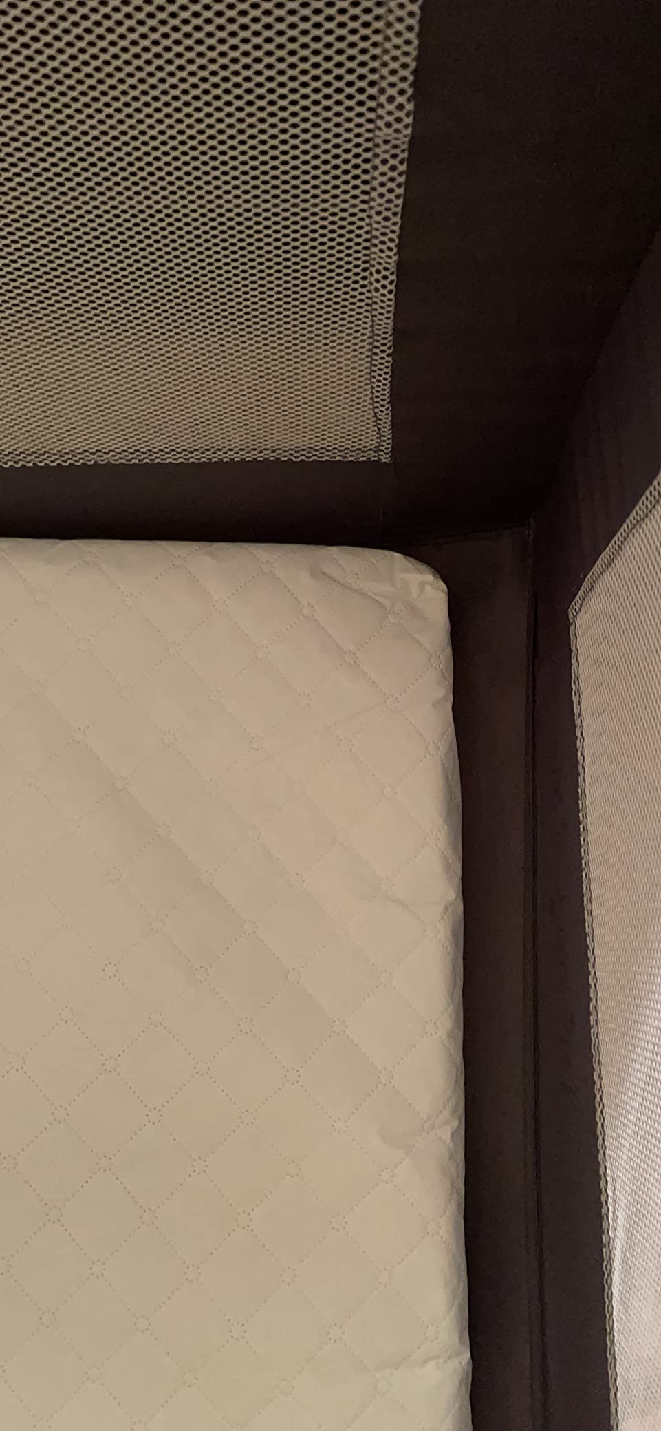 Dream On Me Snuggles Extra Firm Dual-Sided Baby Crib Mattress with Breathable Fabric, Water & Odor Resistant, GREENGUARD Gold Certified, Fits Mini & Portable Cribs (38”x 24”x 3”) - Blue Mist customer photo 1
