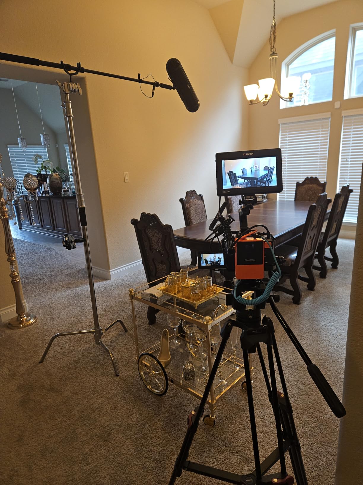 Heavy Duty C Stand 10.8ft/330cm with Boom Arm Sandbag Grips | 100% Stainless Steel Photography Light Stand Studio Monolight, Softbox, Reflector (Max Loading 44 Pounds) customer photo 2