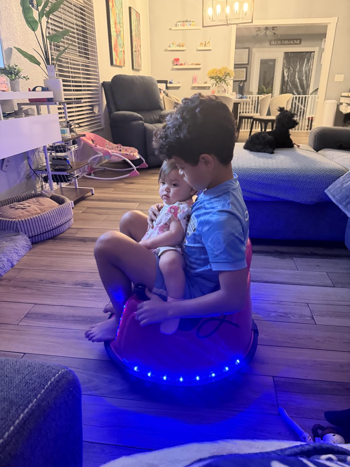 Bumper Buddy Ride On Electric Car for Kids & Toddlers, 12V 2-Speed, Ages 1 2 3 4 5 Year Old Boys - Remote Control, Baby Boy Riding Bumping Toy Gifts Cars, Toys Gift Toddler 12-18 Months Age Kid customer photo 2