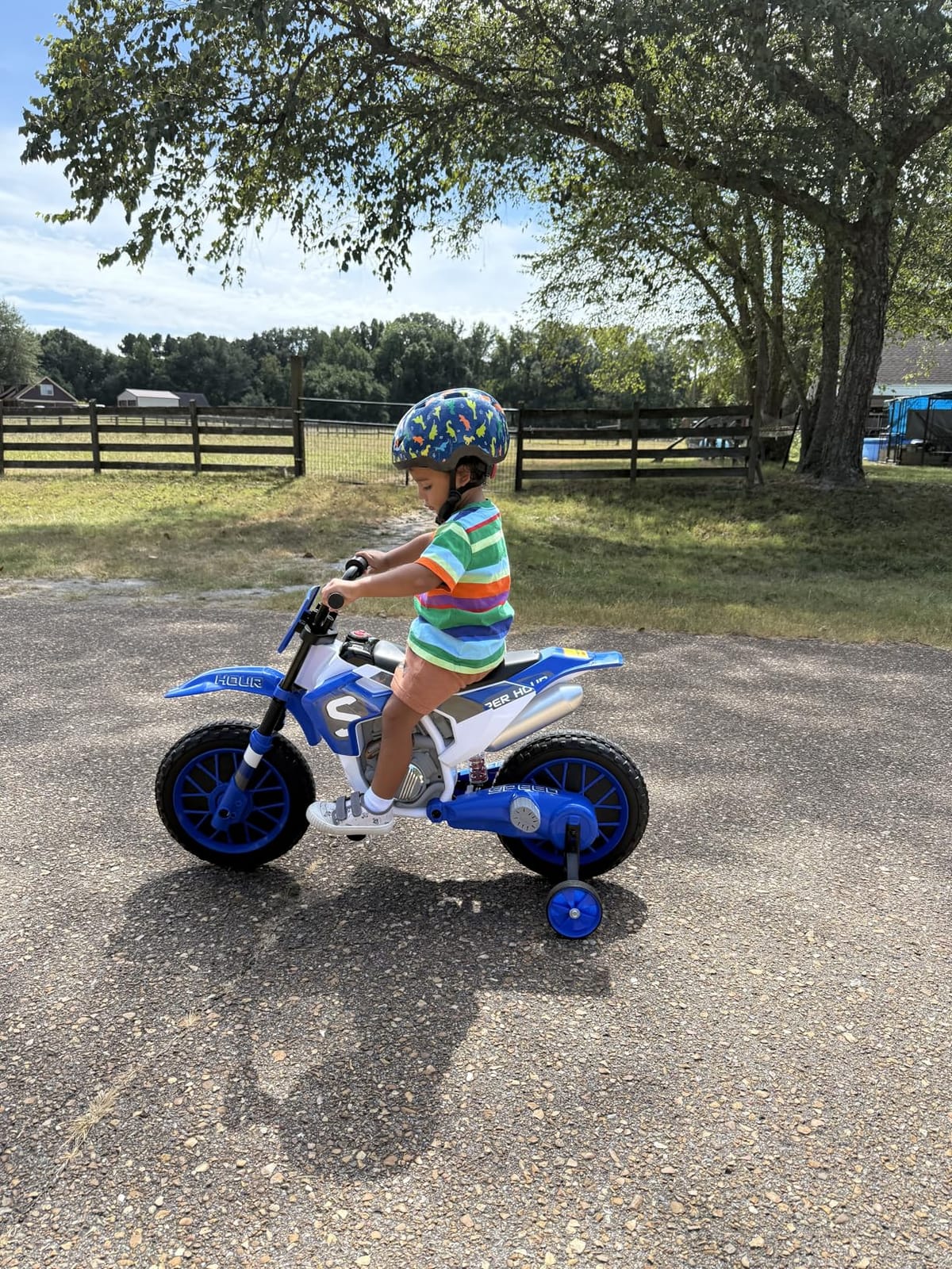 Aosom 12V Kids Motorcycle w/Treaded Tires, 5mph Top Speed for Kids, Green customer photo 1