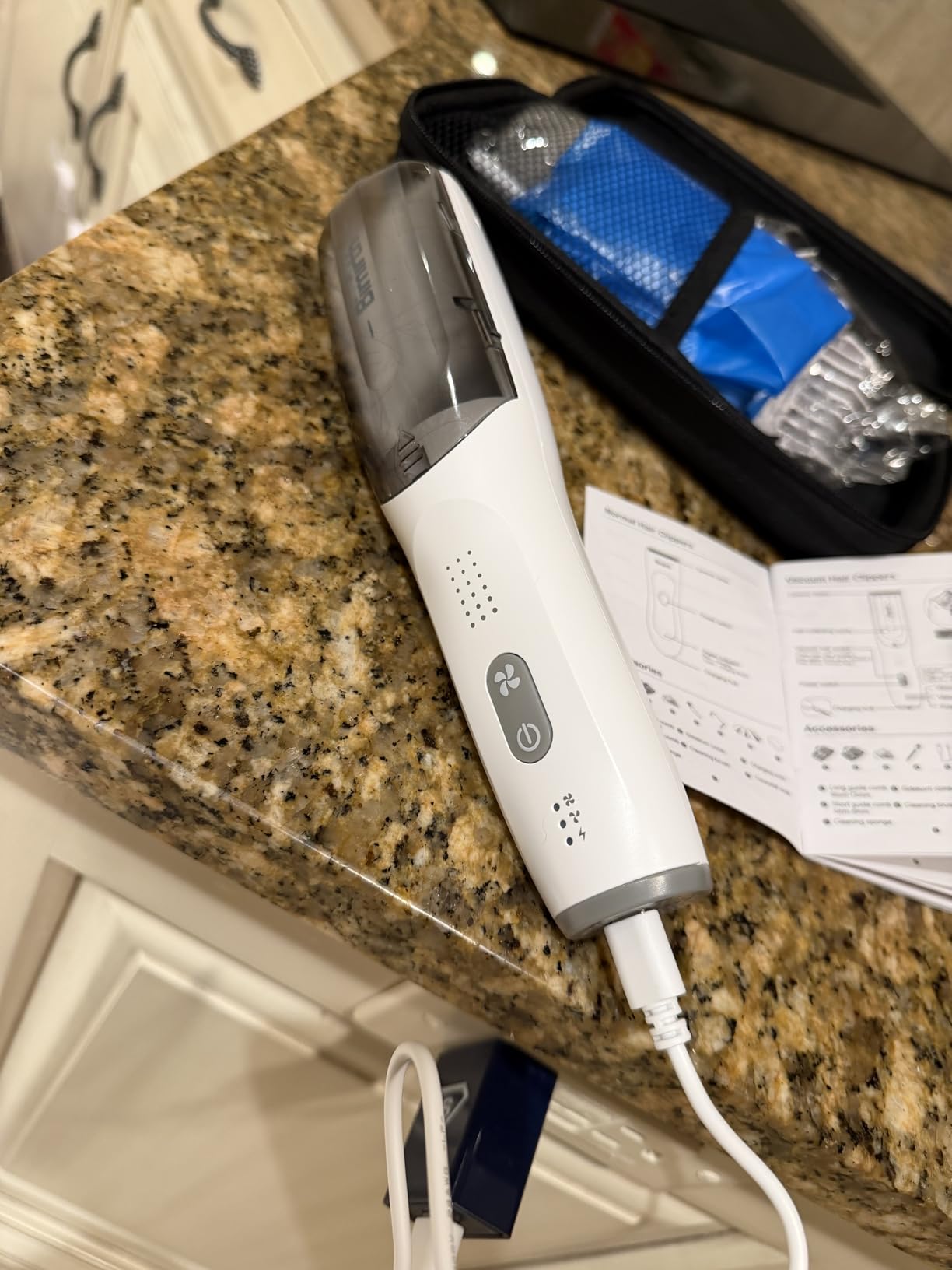 Bimirth Baby Hair Clipper with Vacuum - Hair Trimmer for Kids and Toddlers - Waterproof, Rechargeable, Cordless Hair Cutting Machine for Children (with Bag) customer photo 2