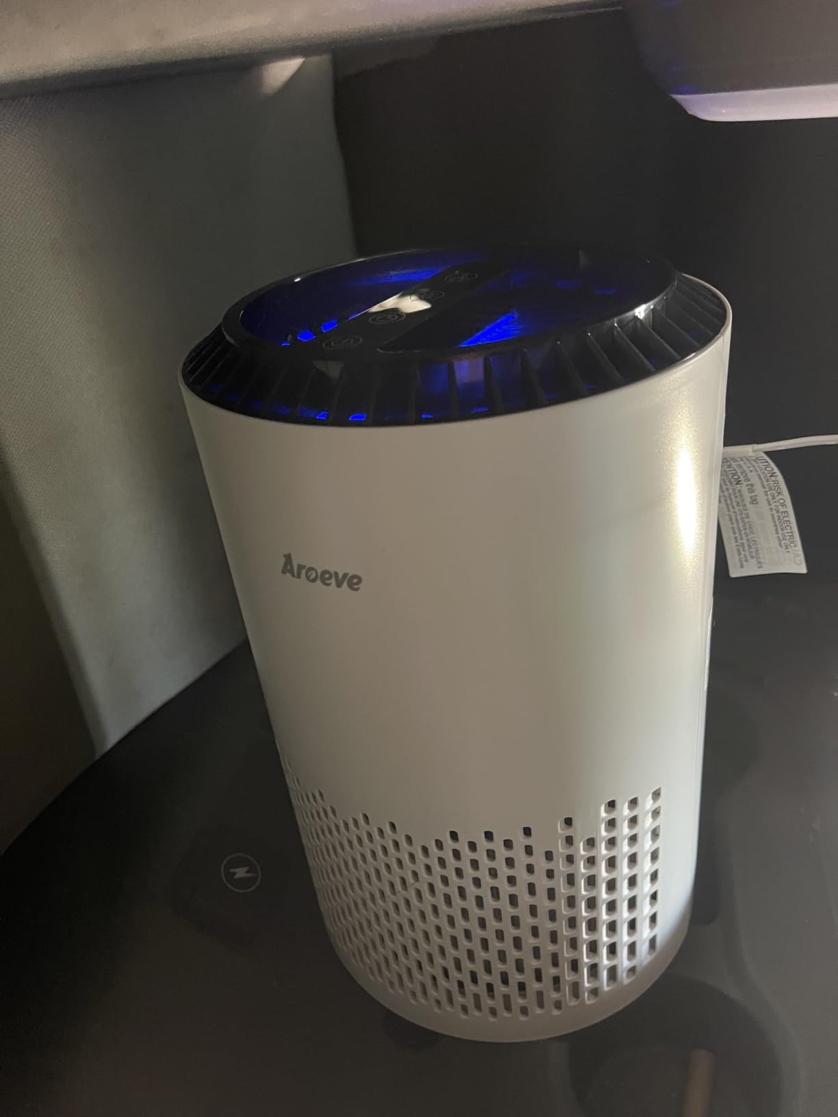 AROEVE Air Purifiers for Bedroom with Sleep Mode Speed Control-MK01A(White) | Energy Star Efficiency, Meet Global Recycled Standard, 360-Degree Air Inlets, 22dB Noise Level, Aromatherapy Function customer photo 2