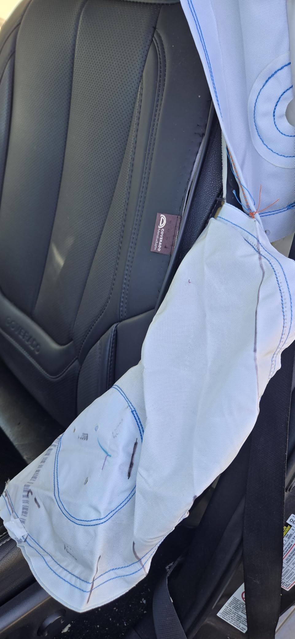 Coverado Seat Covers, Car Seat Covers Front Seats, Car Seat Cover, Car Seat Protector Waterproof, Car Seat Cushion Leather, Black Seat Covers Carseat Cover Universal Fit for Most Cars customer photo 2