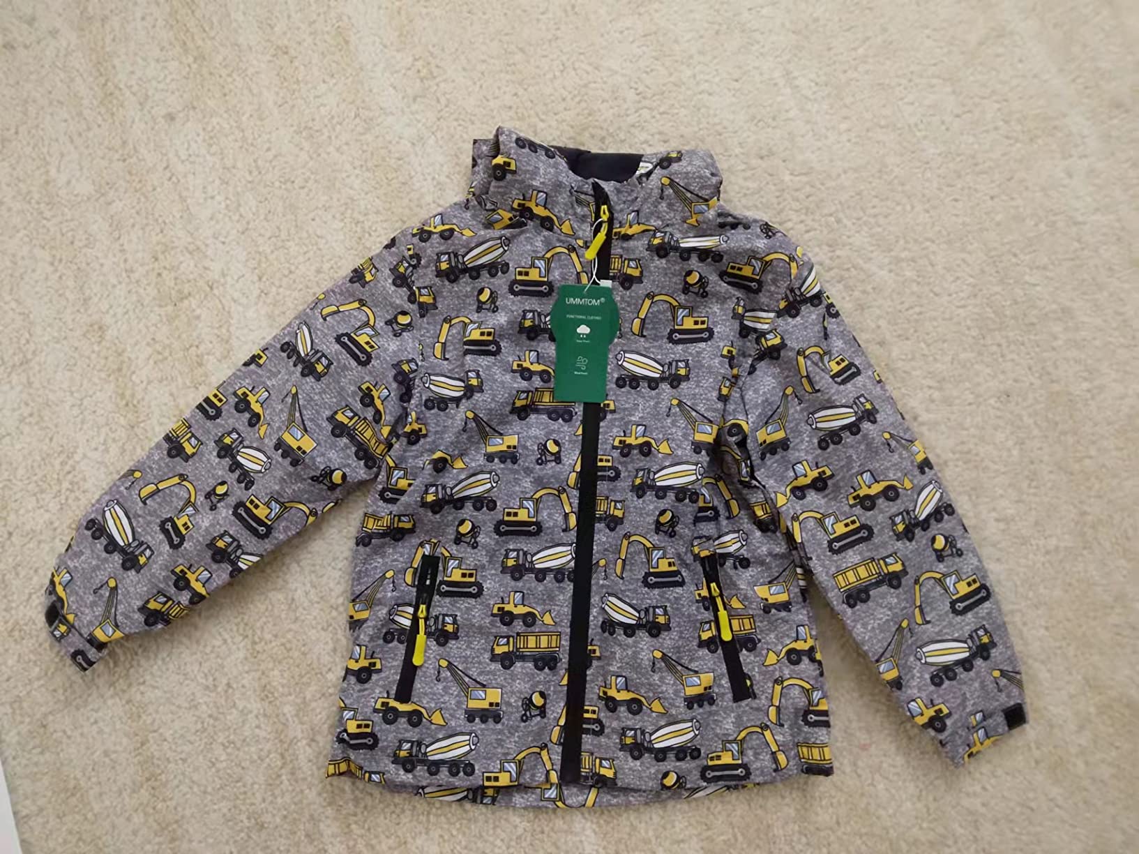 Boys Rain Jackets Lightweight Waterproof Hooded fleece Raincoats Windbreakers for Kids customer photo 2