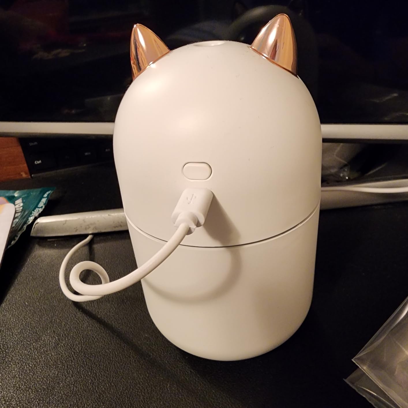 Cool Mist Humidifier,300ml Mini Humidifiers with Night Light,Waterless Auto-Off Air Humidifier,20dB Quiet Humidifiers for Bedroom,Car, Plant for Girl Boy customer photo 2