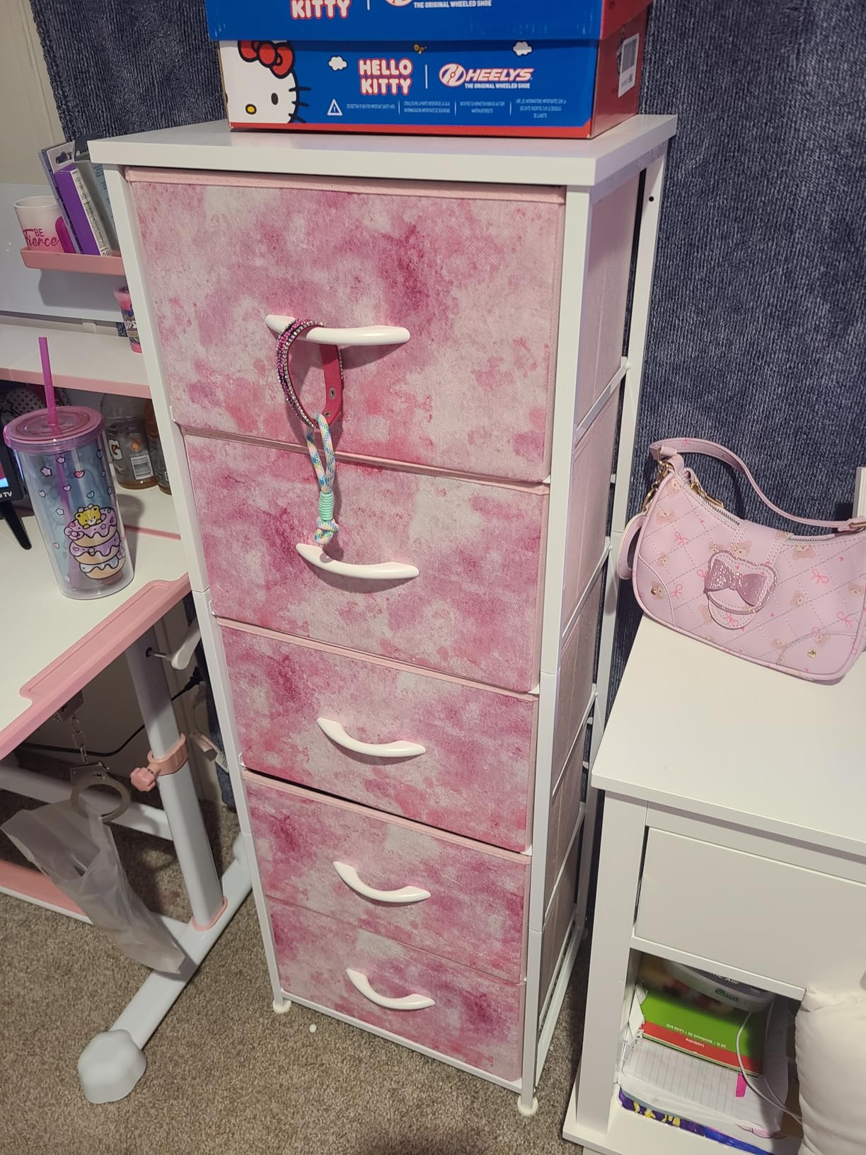 Sorbus Dresser for Kids Bedroom, Fabric Drawers (5 Drawer, Pastel) customer photo 1