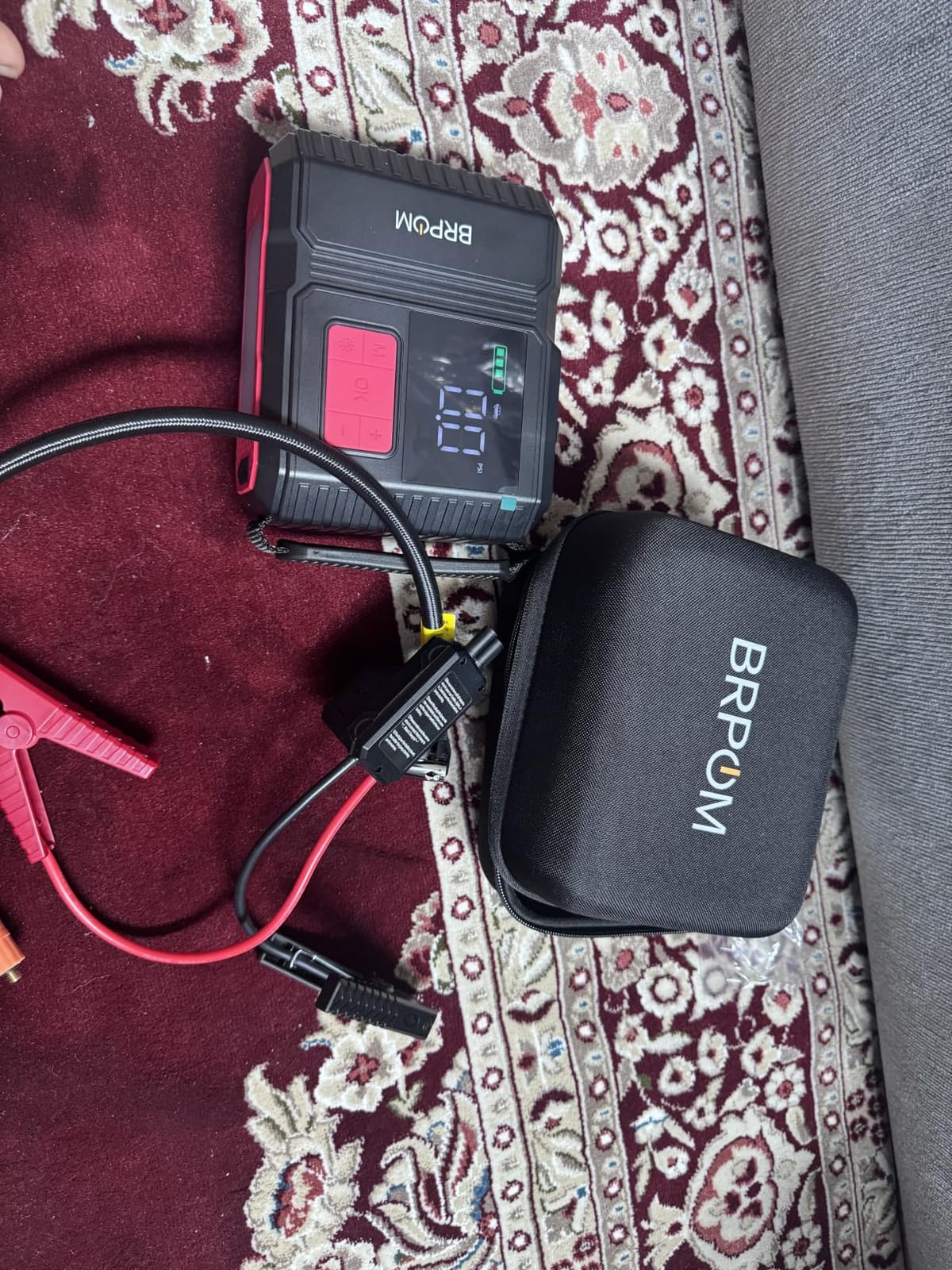 Car Jump Starter with Air Compressor, 9000A Peak 26800mah (Up to All Gas or 12.0L Diesel Engine, 50 Times) Portable160PSI Jump Starter 12V Auto Battery Jump Pack Quick Charge customer photo 2
