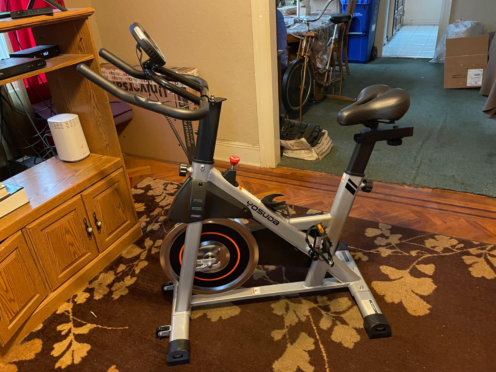 YOSUDA Exercise Bike, Magnetic Friction Stationary Bike with App Training customer photo 1