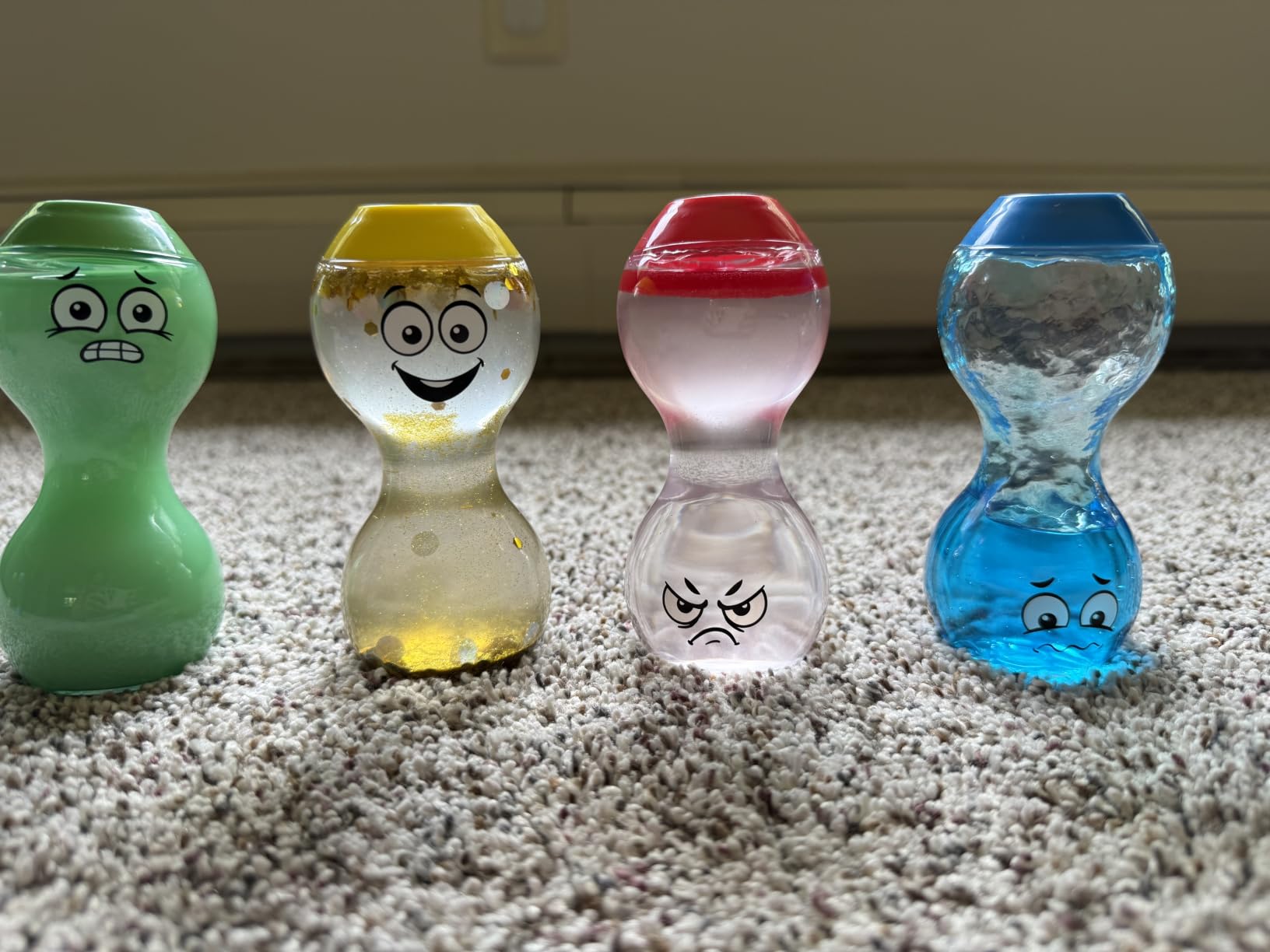 hand2mind Express Your Feelings Sensory Bottles-Primary Emotions | Toddler Sensory Toys, Quiet Fidgets for Classroom, Calm Down Corner Supplies, Social Emotional Learning, Mindfulness for Kids customer photo 2