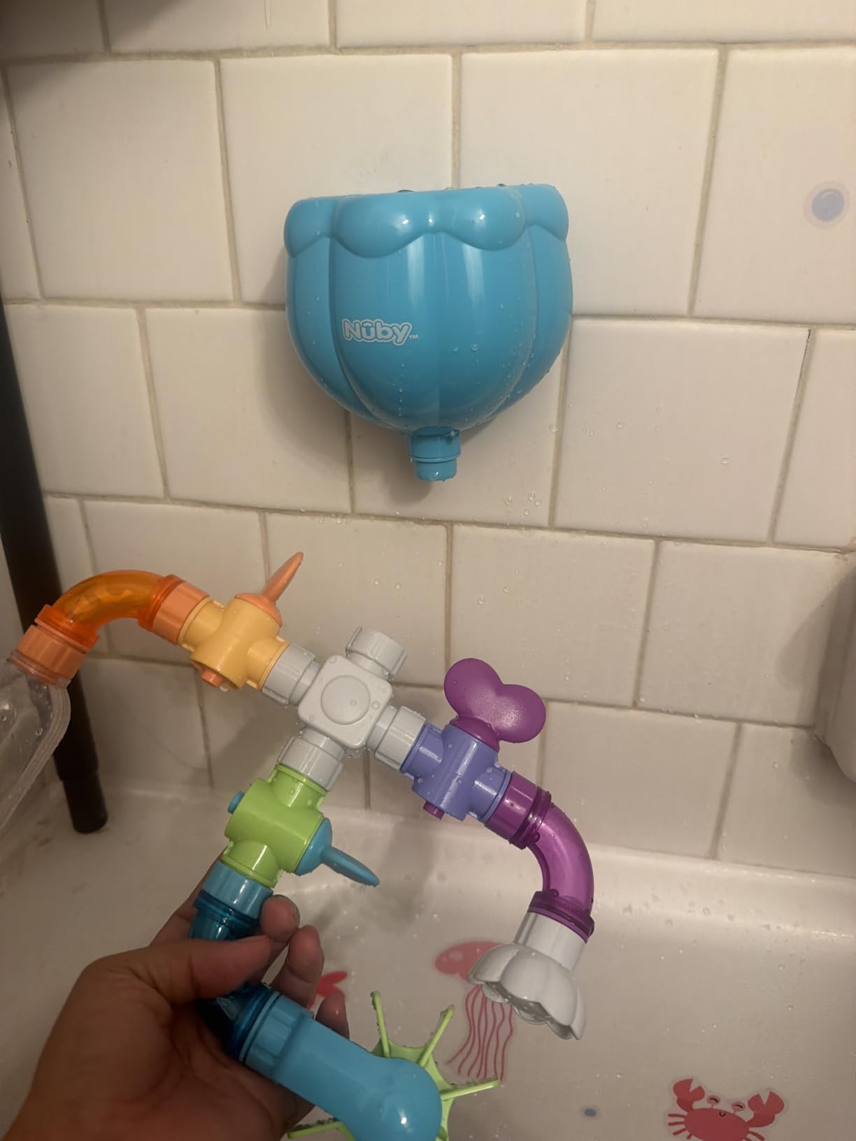 Nuby Wacky Waterworks Pipes Bath Toy - Baby Bathtub Toy with Interactive Features for Cognitive Development customer photo 2
