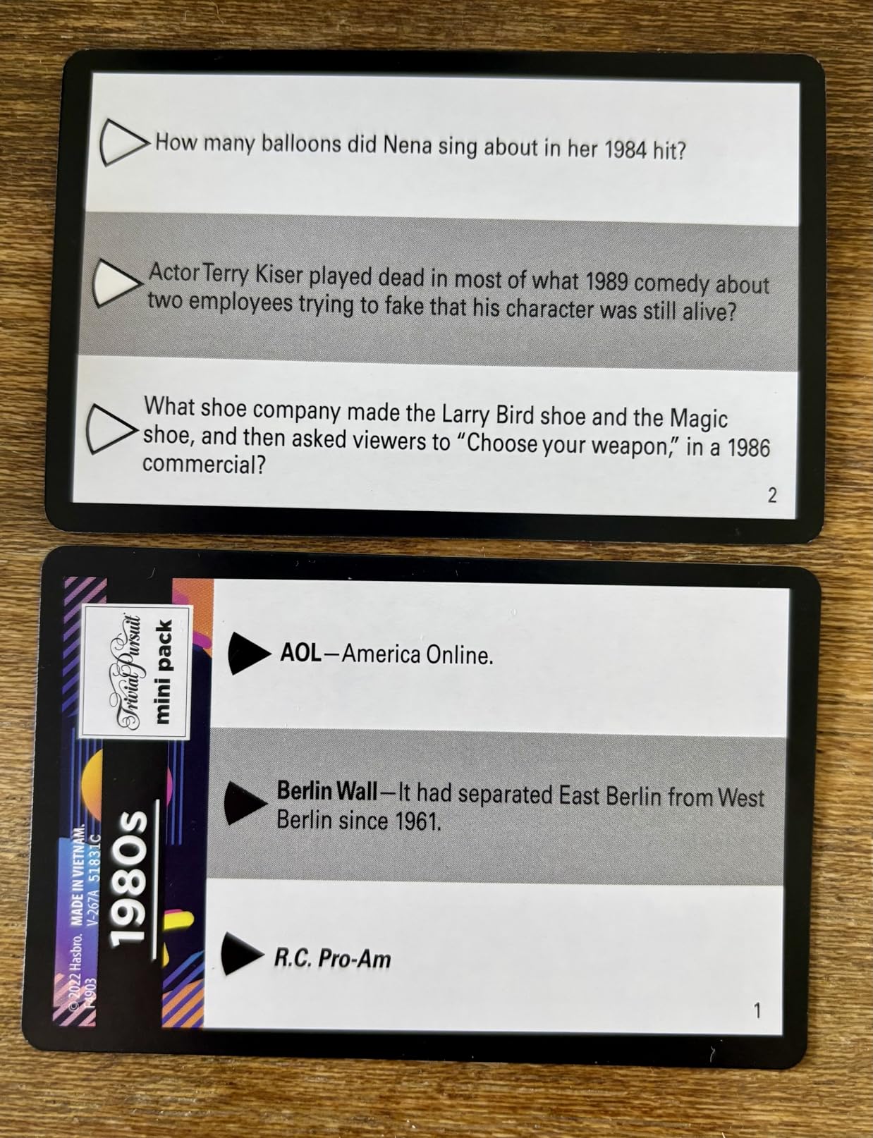 Hasbro Games Trivial Pursuit Mini Packs Multipack, Fun Trivia Questions for Adults and Teens Ages 16+, Includes 4 Game Featuring 4 Decades customer photo 1