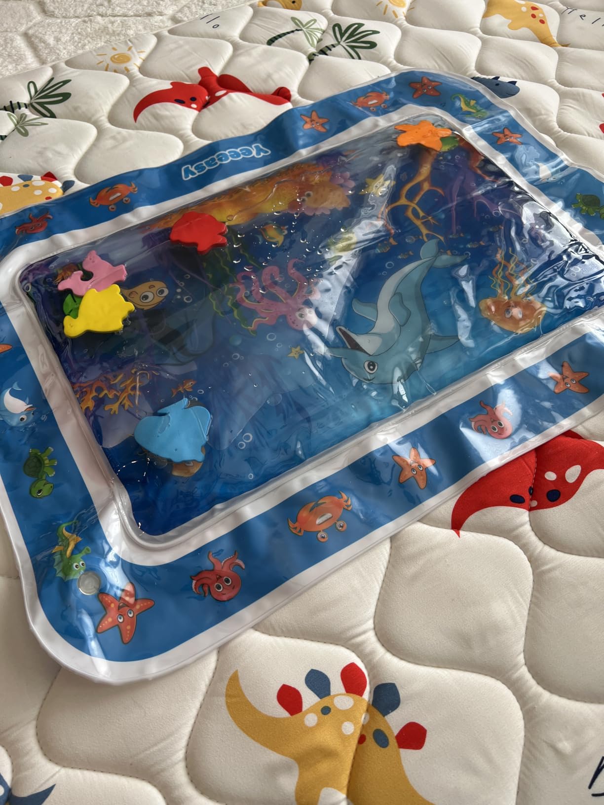 Yeeeasy Tummy Time Water Mat丨Inflatable Tummy Time Water Play Mat for Babies, Infants and Toddlers 3 to 24 Months Promote Development Toys Baby Toys essentials and Gifts customer photo 1
