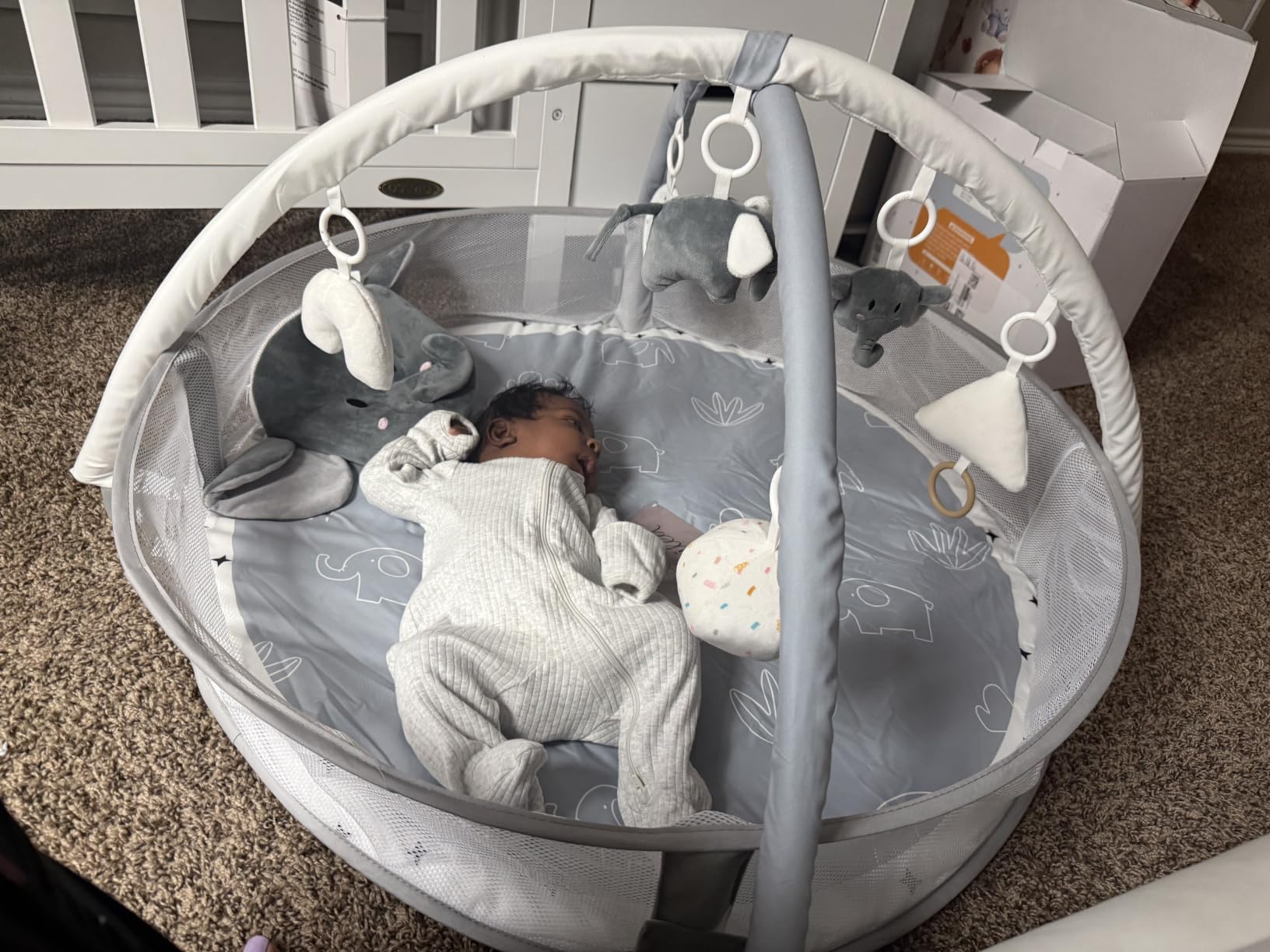 Mallify 6-in-1 XL Large Baby Gym & Ball Pit, Play Mat & Play Gym, Combination Baby Activity Gym with Milestone Cards for Sensory Exploration and Motor Skill Development, Balls are not Included customer photo 2