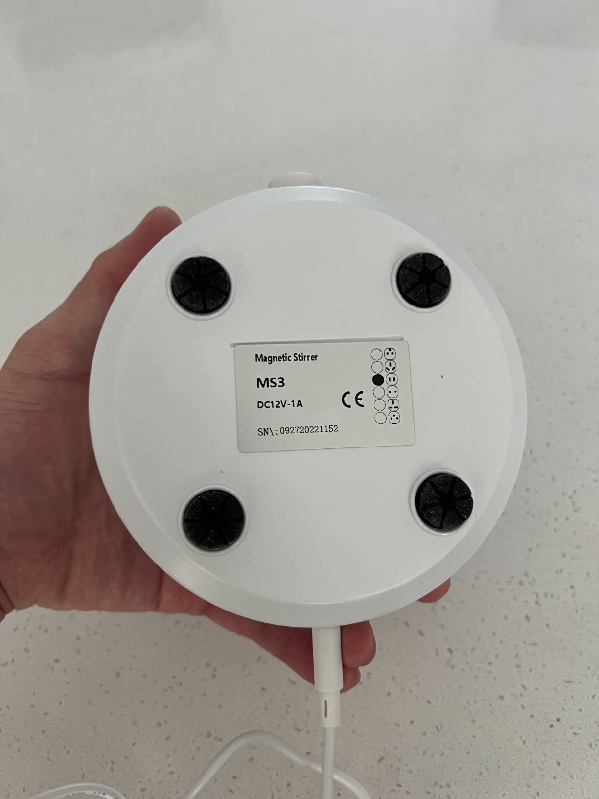 LAB FISH MS3 Magnetic Stirrer Mixer Stir Plate | 1800RPM, 3000ml capacity, includes 1 stir bar, compact design for lab & homebrew mixing customer photo 2