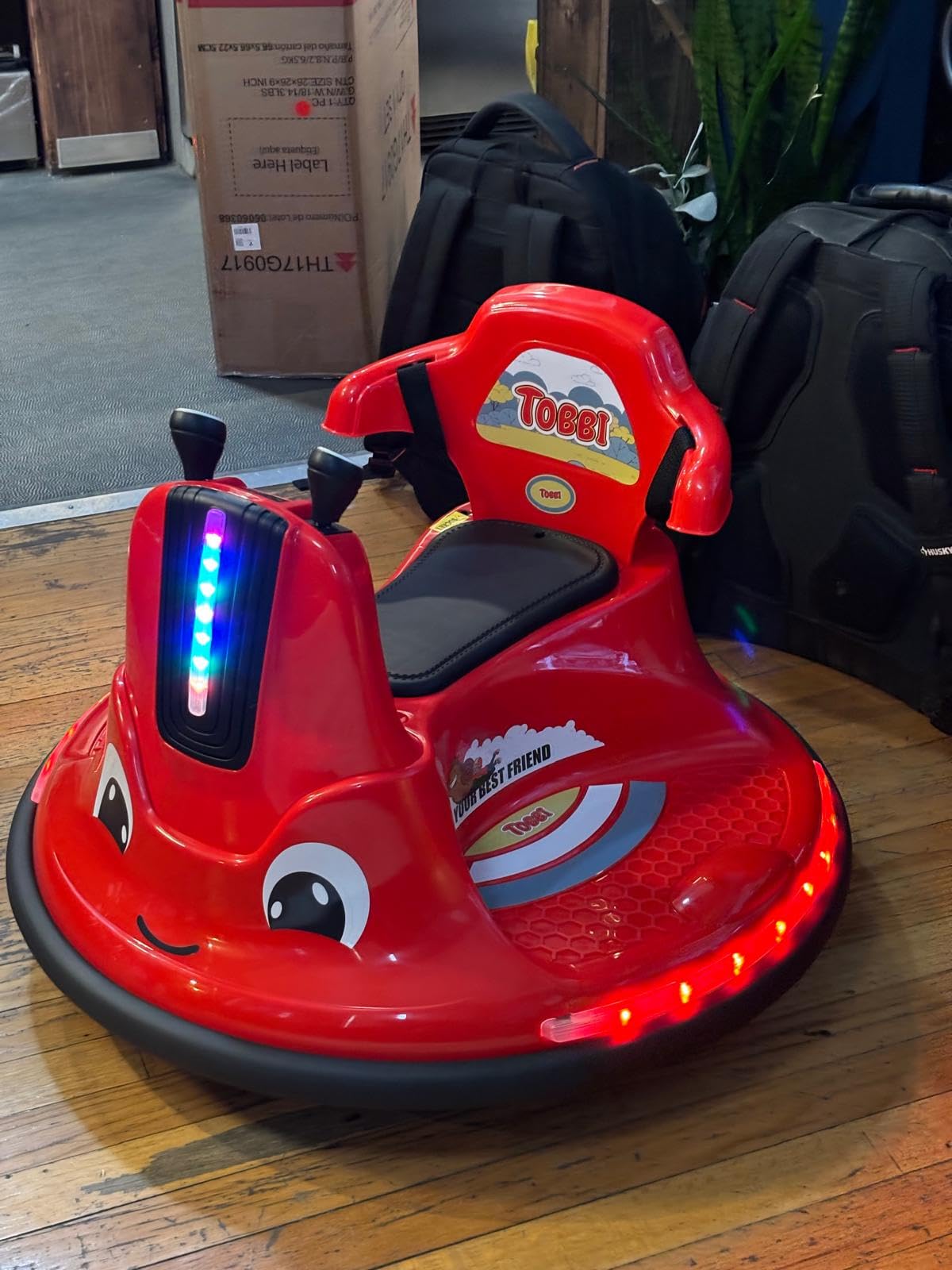 TOBBI 12V Battery Powered Kids Electric Bumper Car Control-Meg customer photo 1