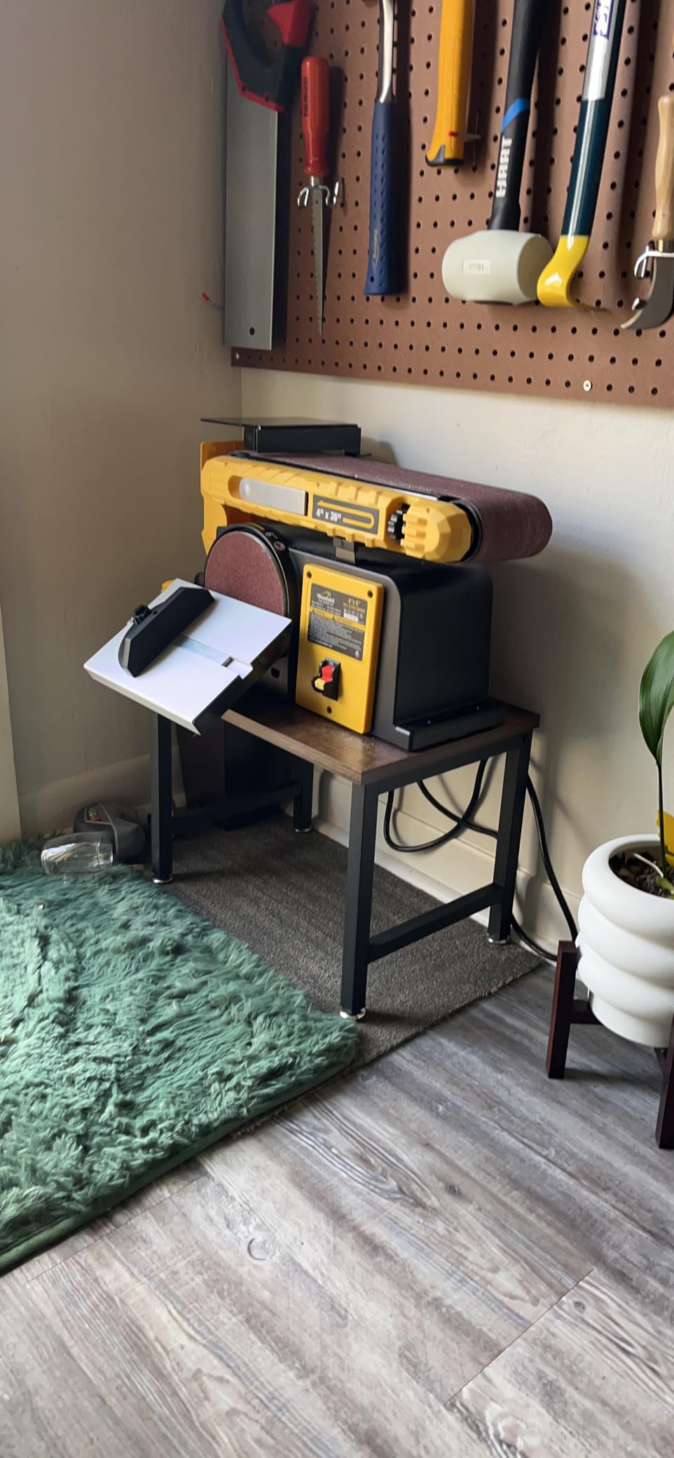 Woodskil 4.5A Belt Disc Sander Combo for Woodworking, 4x36