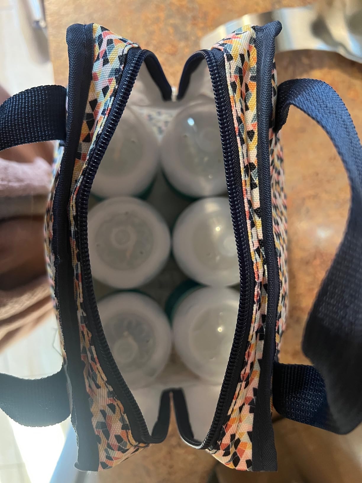 Dr. Brown’s Fold & Freeze Bottle Tote, Breastfeeding Essential Cooler Bag, 6 Baby Bottles Milk Storage - Multicolor customer photo 1