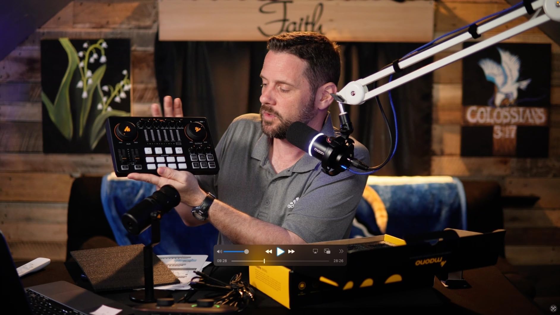 MAONO AME2 Audio Interface Mixer, Podcast Studio Console with XLR Input customer photo 1