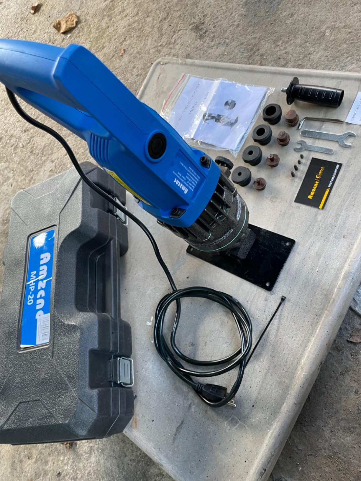 AMZCNC 110V 1200W Electric Hydraulic Metal Hole Punch Tool | Electricians & Metalworkers, Fast Hydraulic Hole Punch for Steel, Iron, Copper, Aluminum & Angle Steel Fabrication customer photo 1
