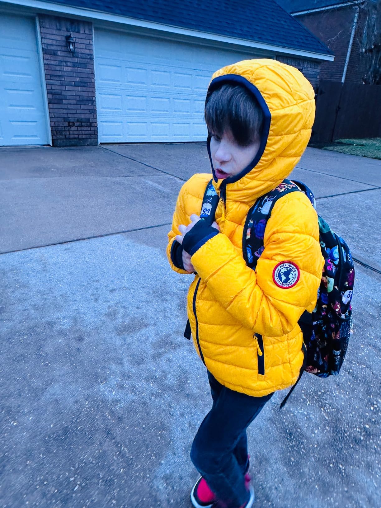 Rokka&Rolla Boys' Reversible Lightweight Water-Resistant Puffer Jacket customer photo 1