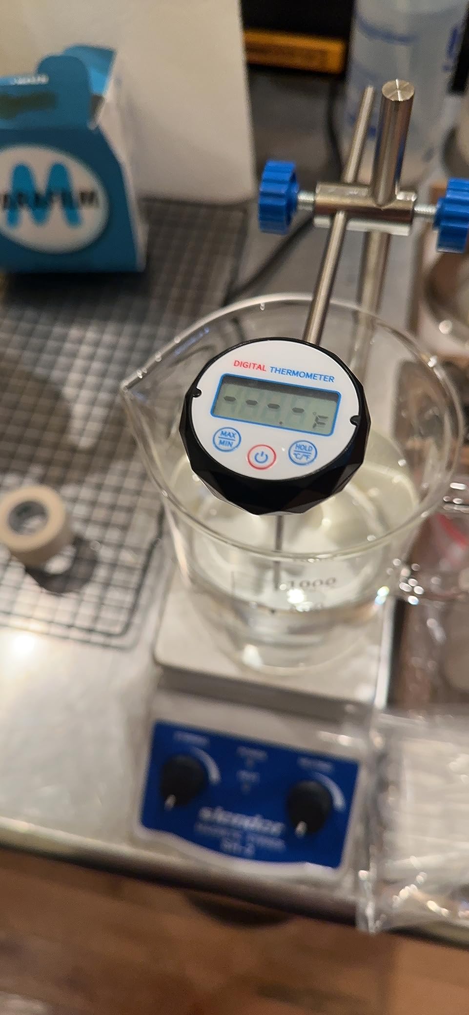 Slendor Magnetic Stirrer SH-2 Hot Plate Mixer Max 520℉ Lab Hotplate Stirrer 2000 RPM Stir Plate with Thermometer, Stir Bar and Support Stand customer photo 2