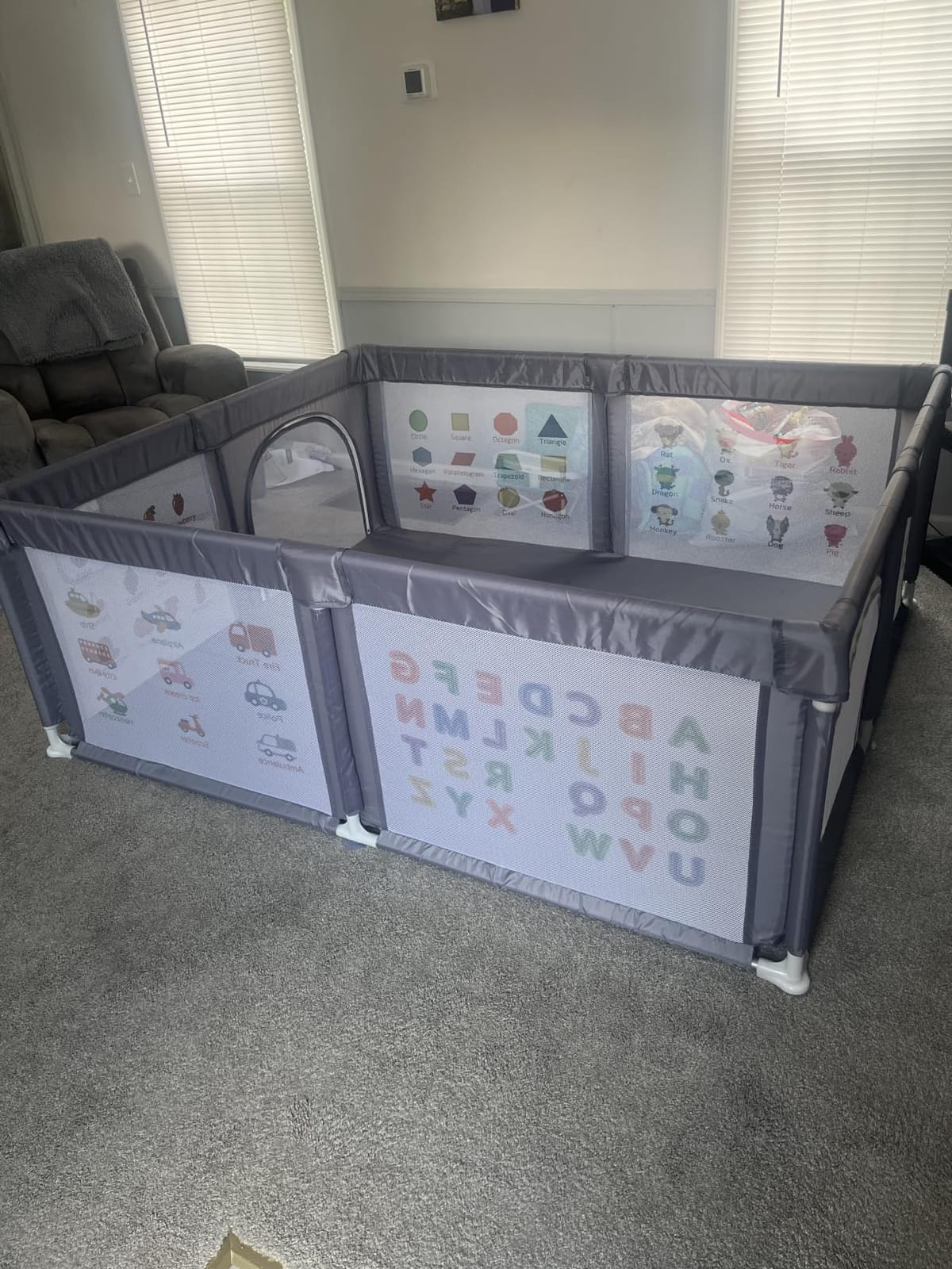 Baby Playpen with Mat Safety Gate for Toddlers Kids Large 71x60in customer photo 1