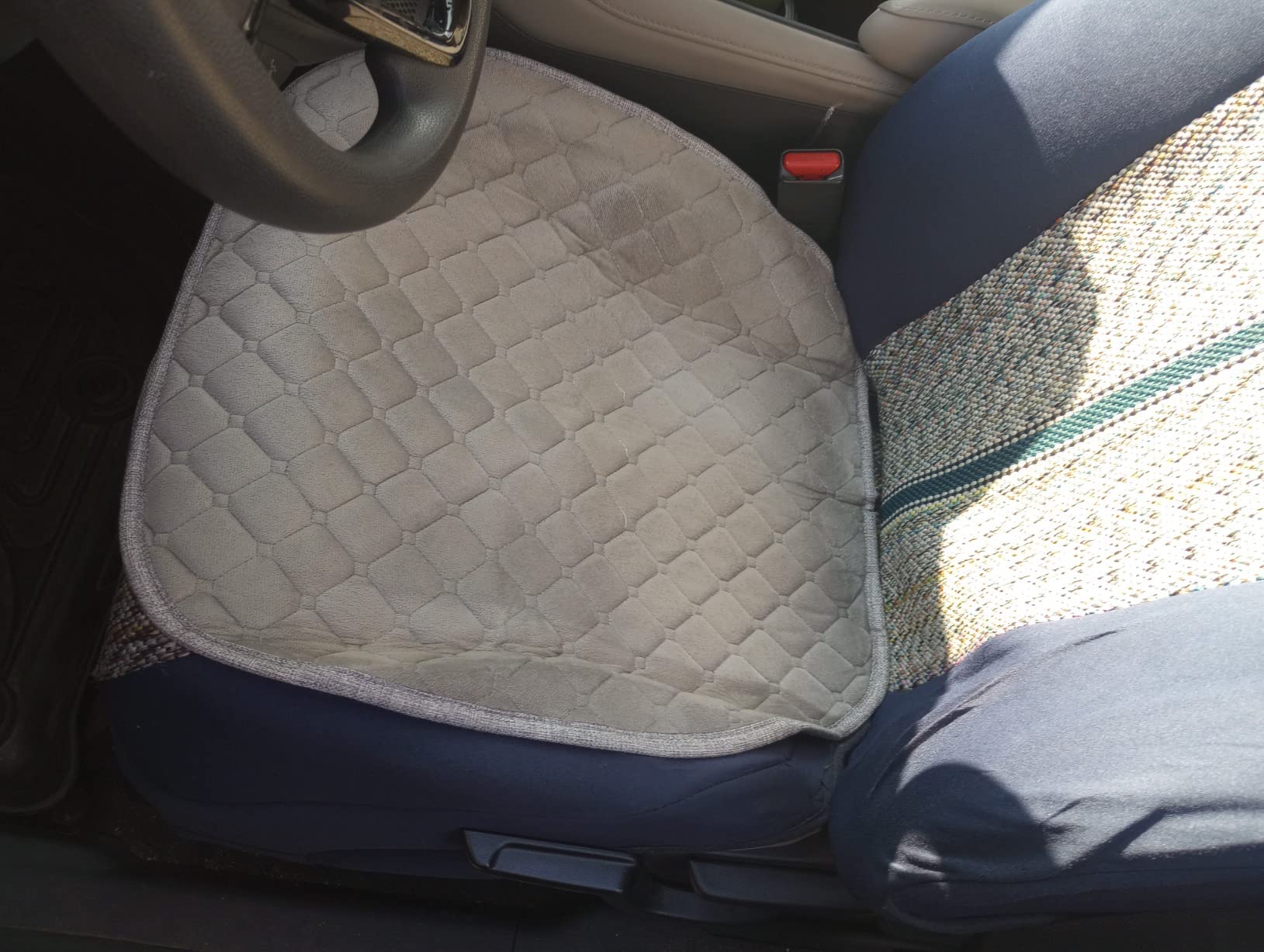 surpassme Comfortable Car Seat Covers Universal Front Seat Coves for Car Accessories with Storage Pockets, Padded Car Interior Covers for Automotive, SUV, Truck, and Van(Grey) customer photo 1