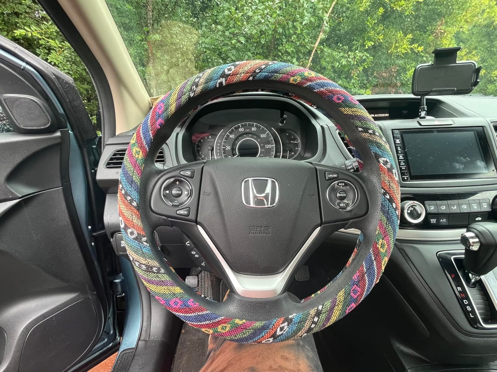 Boho Steering Wheel Cover Elastic Microfiber for Women, Universal Fit 15 inch Car SUV, Hippie Style Protector Cover, Anti-Slip, Breathable, Absorbing Sweat - 02 customer photo 2