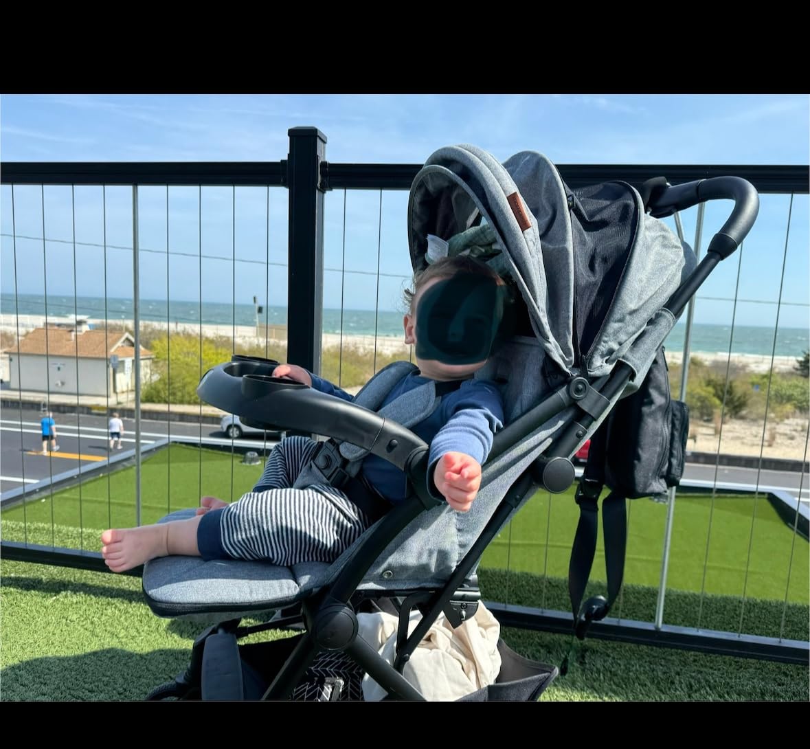 Mompush Lithe V2 Lightweight Travel Stroller Snack Tray Included, Grey customer photo 2