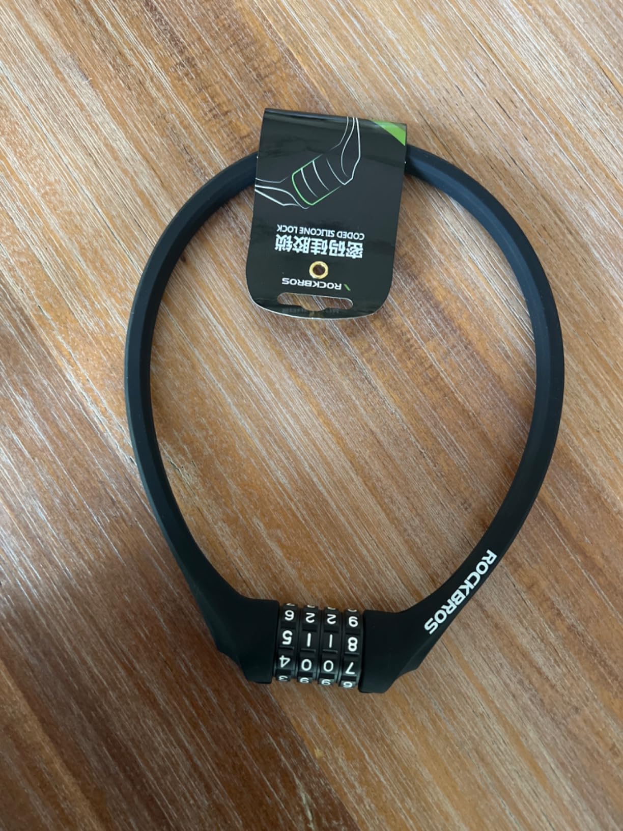 ROCKBROS Bike Cable Locks with Combination Anti Theft 4 Digit Combination Bike Lock Lightweight Bicycle Lock Silicone Cable Lock 1.83 Feet customer photo 1