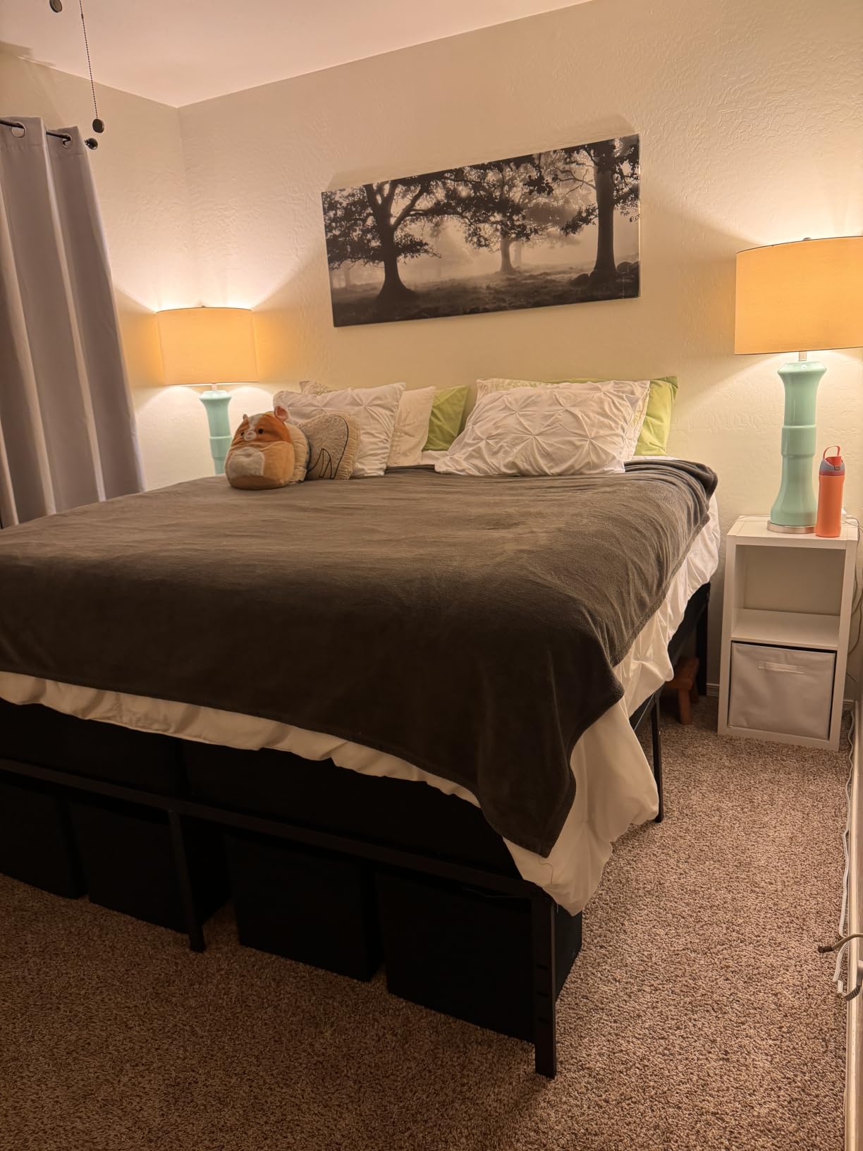 NEW JETO Metal Bed Frame,Twin Size Bed Frame with Storage Space,14 Inch | Heavy Duty Sturdy Mattress Foundation,Easy Assembly,No Box Spring Needed, Black customer photo 1