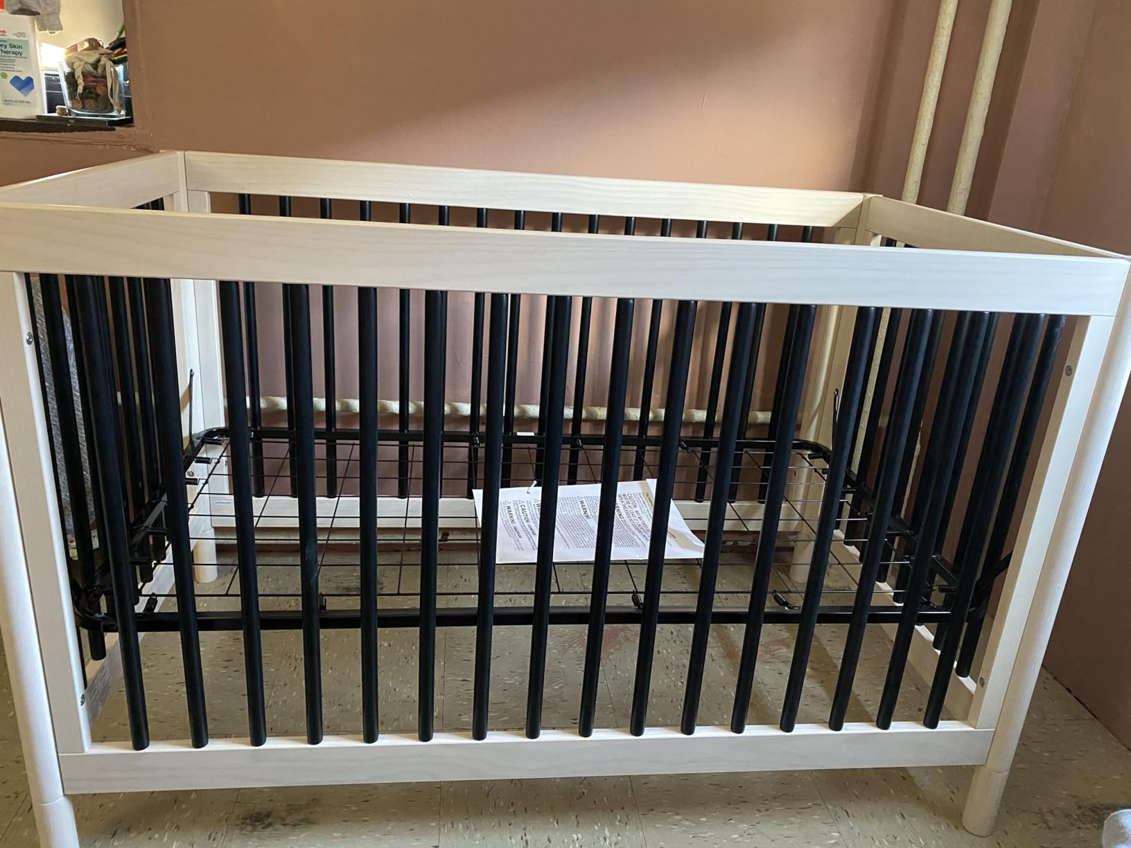 Babyletto Gelato 4-in-1 Baby Crib, Natural Walnut & Brushed Gold Feet customer photo 2