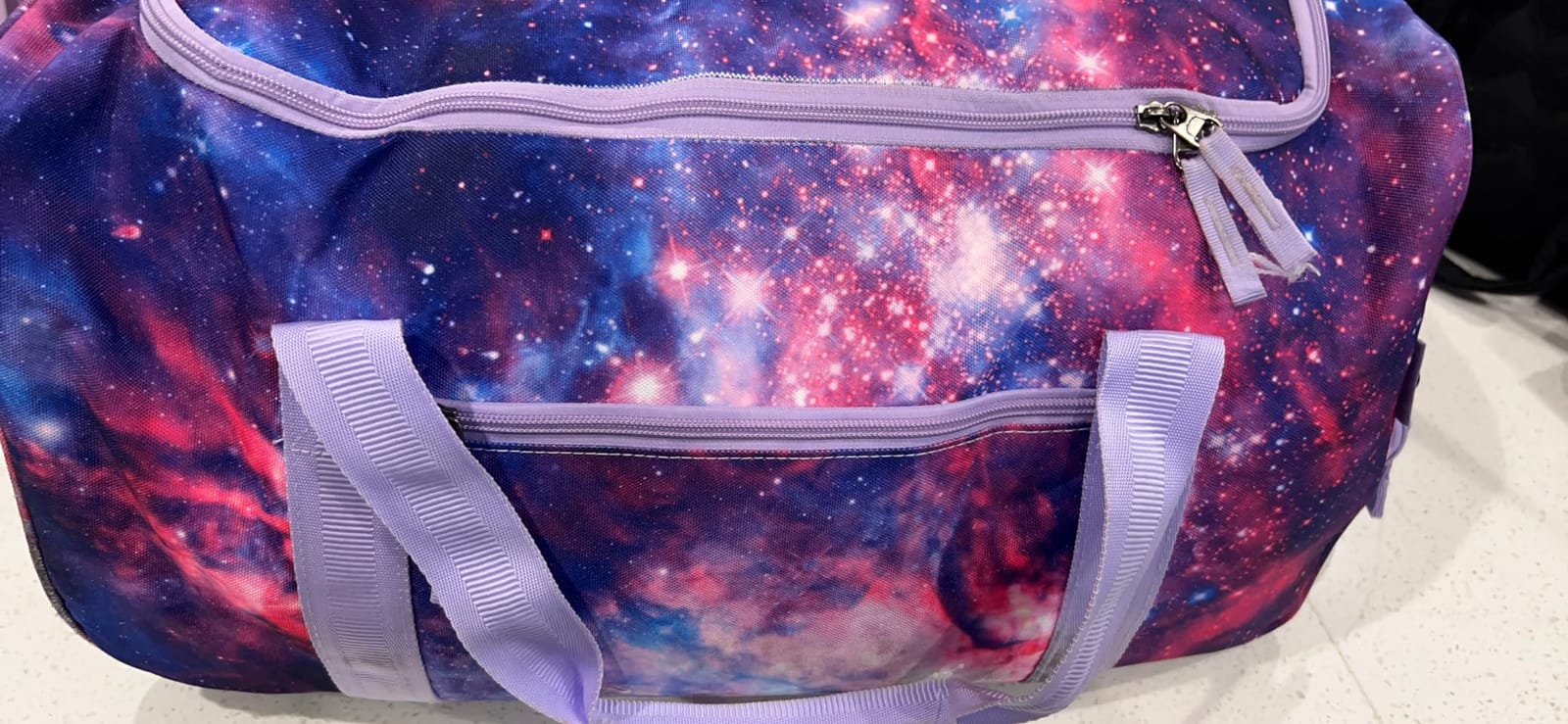 Choco Mocha Girls Suitcase with Wheels, Kids Rolling Duffle Bag Luggage for Travel 22inch, Tie Dye Blue customer photo 1
