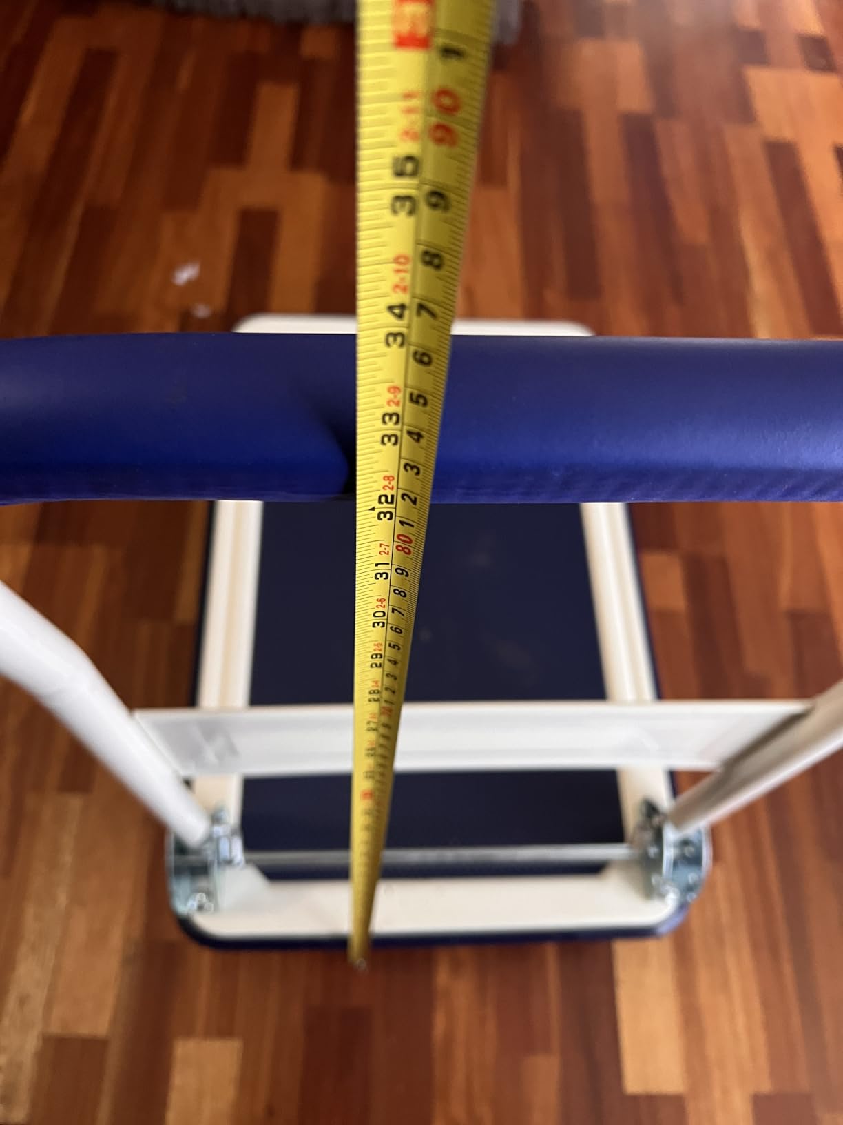 Heavy Duty Foldable Push Cart Dolly | 330 lbs. Capacity | Upgraded Collapsible Hand Truck Folding Platform with Swivel Wheels | Flat Bed Moving Wagon | Space Saving Push Handle (Blue) customer photo 2