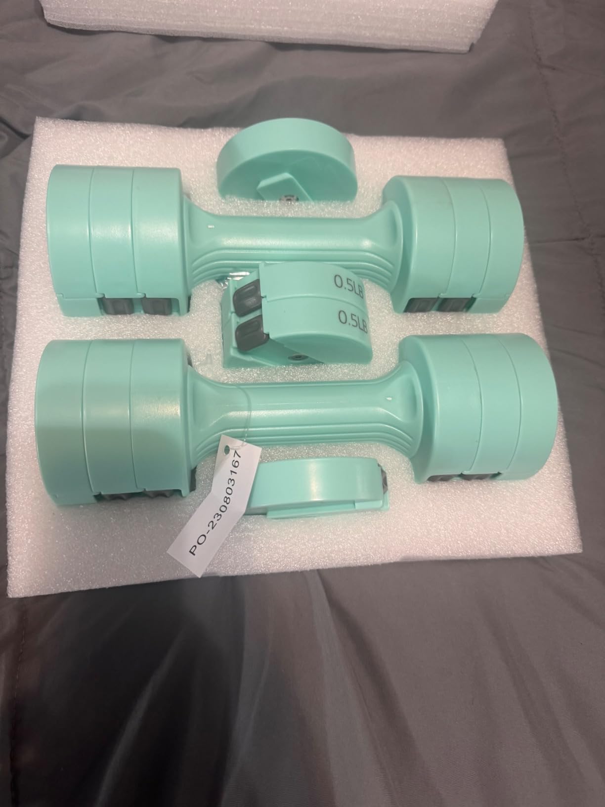 Sportneer Adjustable Dumbbells Hand Weights Set: 5 lb Dumbbell Set of 2 Each 2lb 3lb 4lb 5lb Free Weights Fast Adjust Weight 4 In 1 Weights Dumbbells Set for Women Men Home Gym Exercise Training customer photo 2