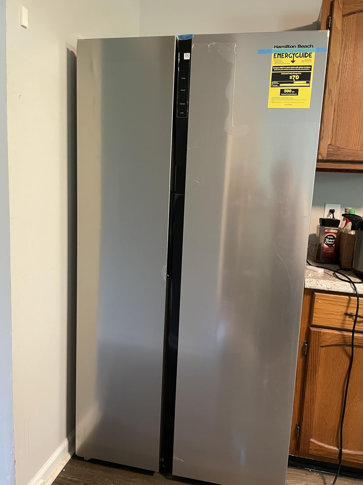 Hamilton Beach HBF2064 20.6 cu ft Counter Depth Full Size Refrigerator, Side Doors, Stainless customer photo 2
