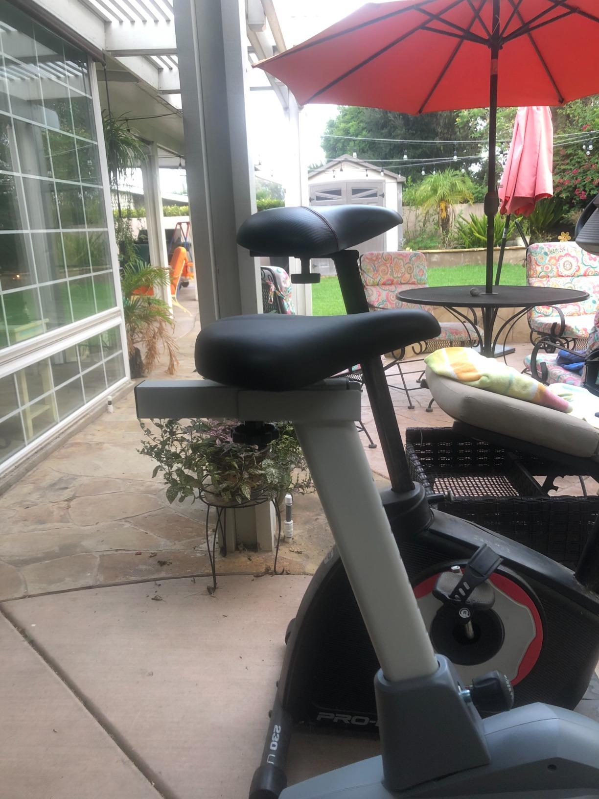 Sunny Health & Fitness Smart Magnetic Upright Exercise Bike for Home Cardio | Free SunnyFit App Connectivity, Adjustable Resistance, Custom Riding Position, Wide Inseam Range, Up to 300LB Capacity customer photo 2