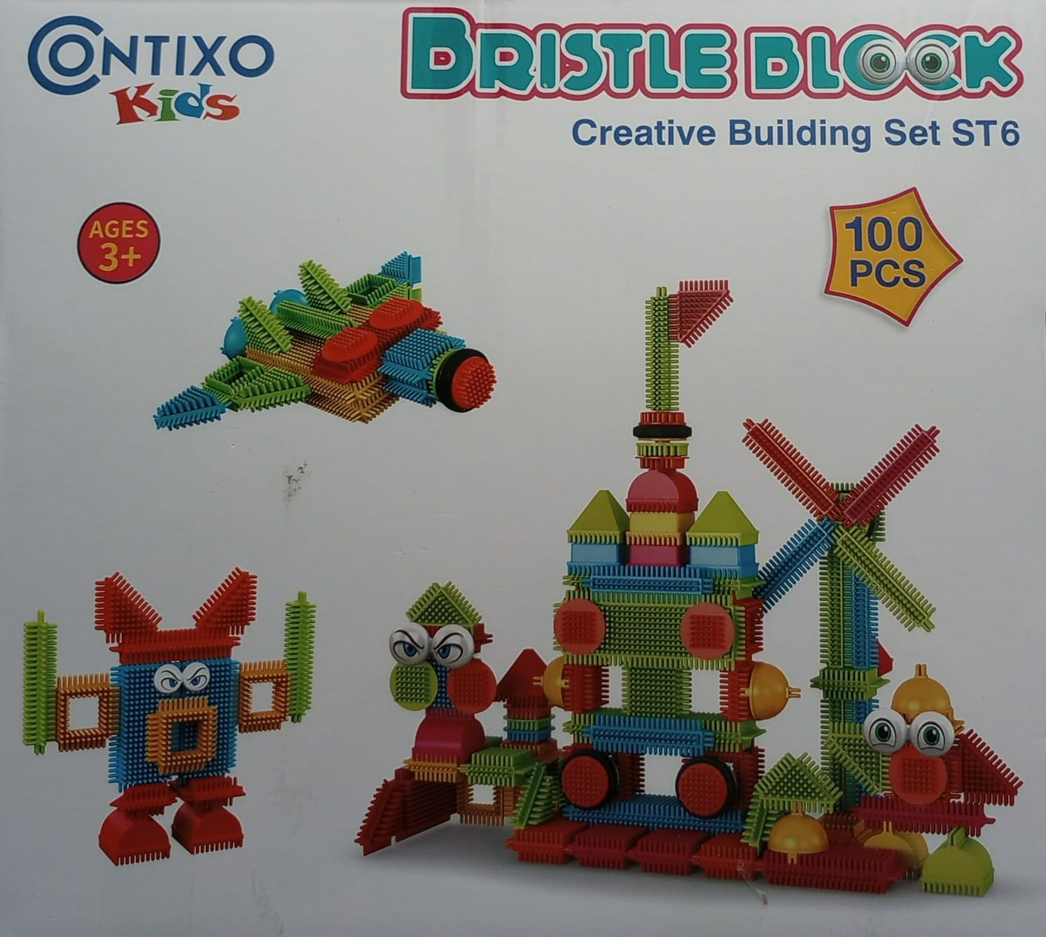 Contixo 144 pcs Bristle Shape 3D STEM Building Toys, Construction Learning Stacking Educational Block, Creativity Beyond Imagination, Inspirational, Safe & Durable, Recreational Toy for Kids Ages 3-8 customer photo 2
