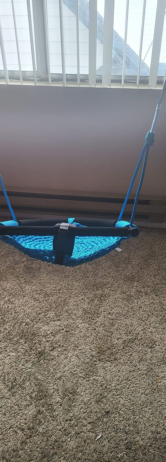Hi-Na Swing Seats for Kids, Baby, Hand-Made Net Swing with Adjustable Rope, Suitable for Indoor, Outdoor, Backyard, Tree (Green) customer photo 2