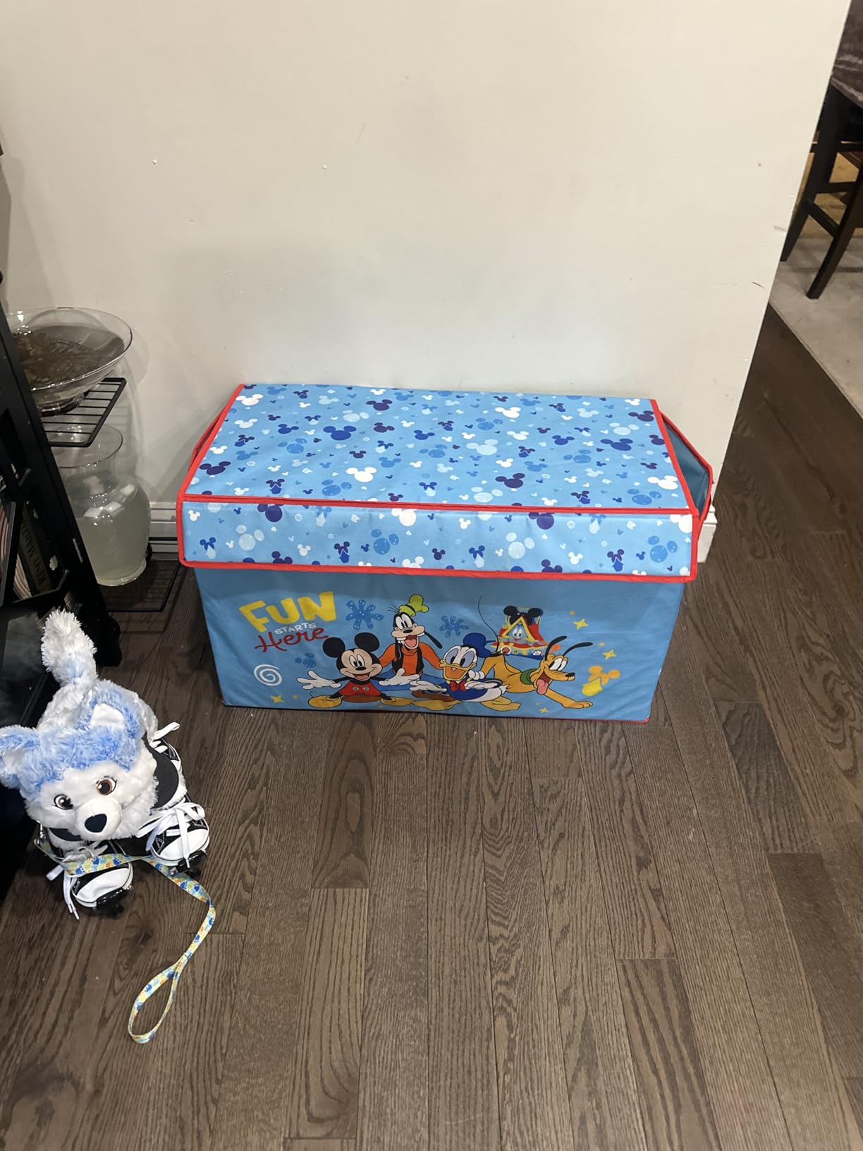 Marvel Spiderman Toy Storage Trunk for Kids,Collapsible Organizer with Soft Lid, Durable Fabric, 28.5x14.5x16, Blue Chest for Bedroom & Playroom customer photo 1