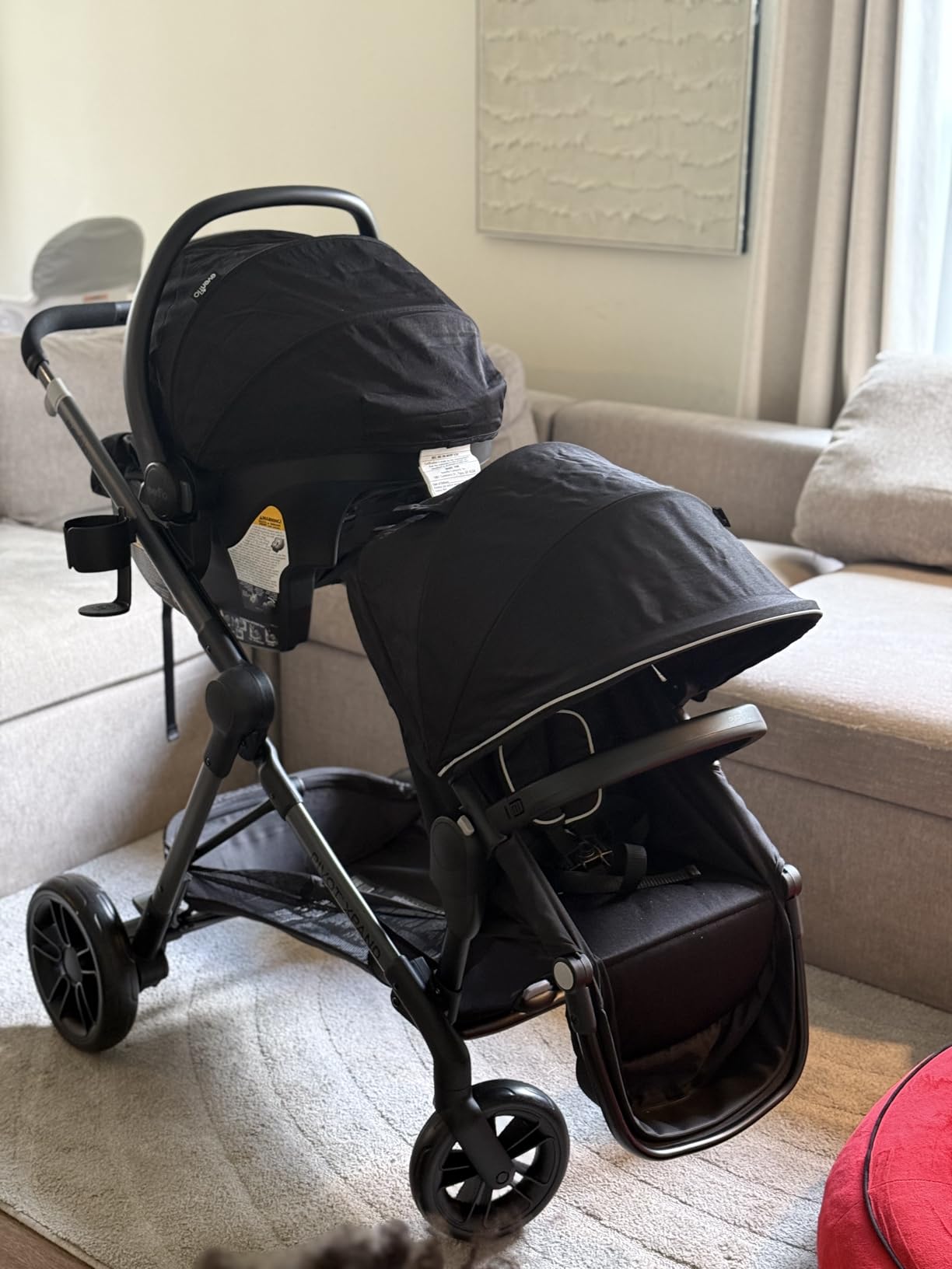 Pivot Xpand Modular Travel System with LiteMax Infant Car Seat with Anti-Rebound Bar (Ayrshire Black) customer photo 2