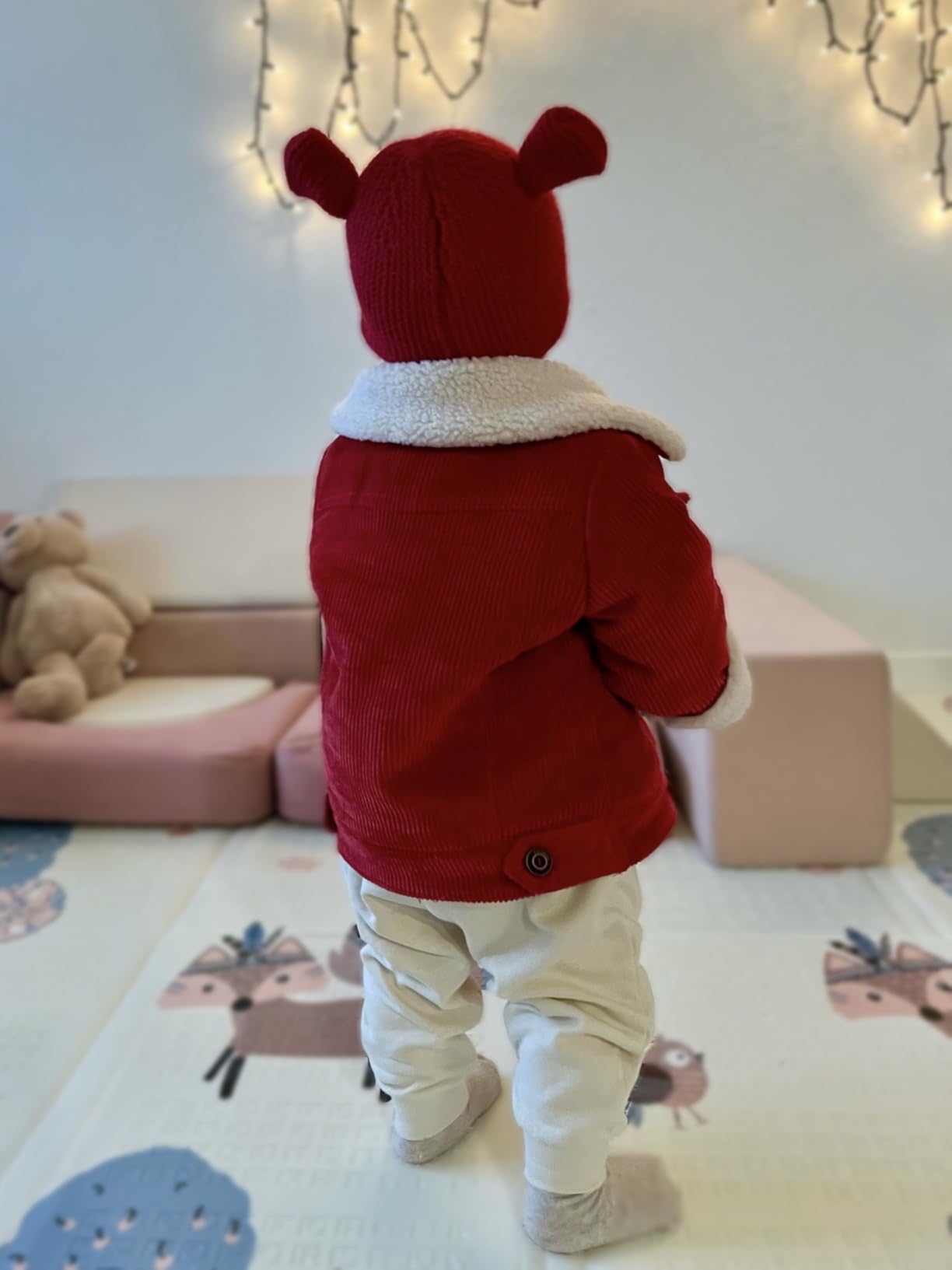 Volunboy Baby Boy Winter Corduroy Sherpa Fleece Jacket customer photo 2