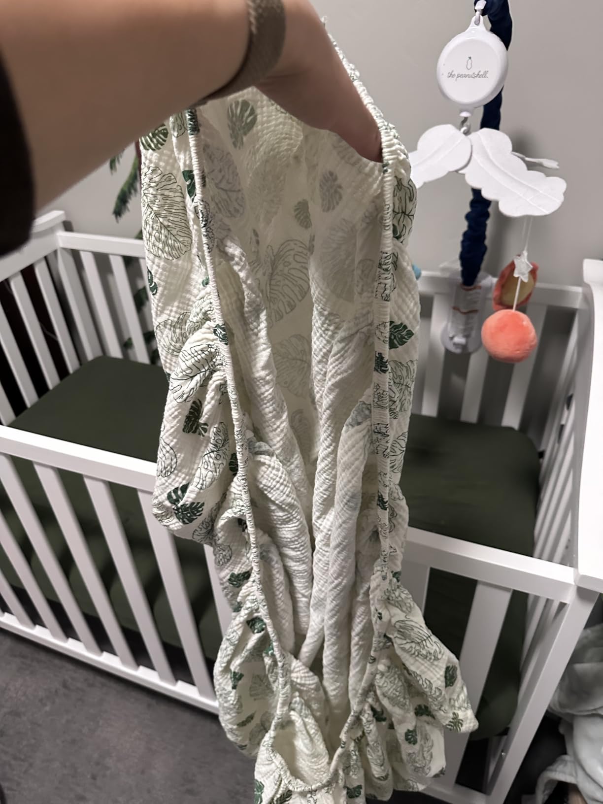 Blissful Diary Muslin Crib Sheets, 2 Pack, Roman Green & Leaf customer photo 1