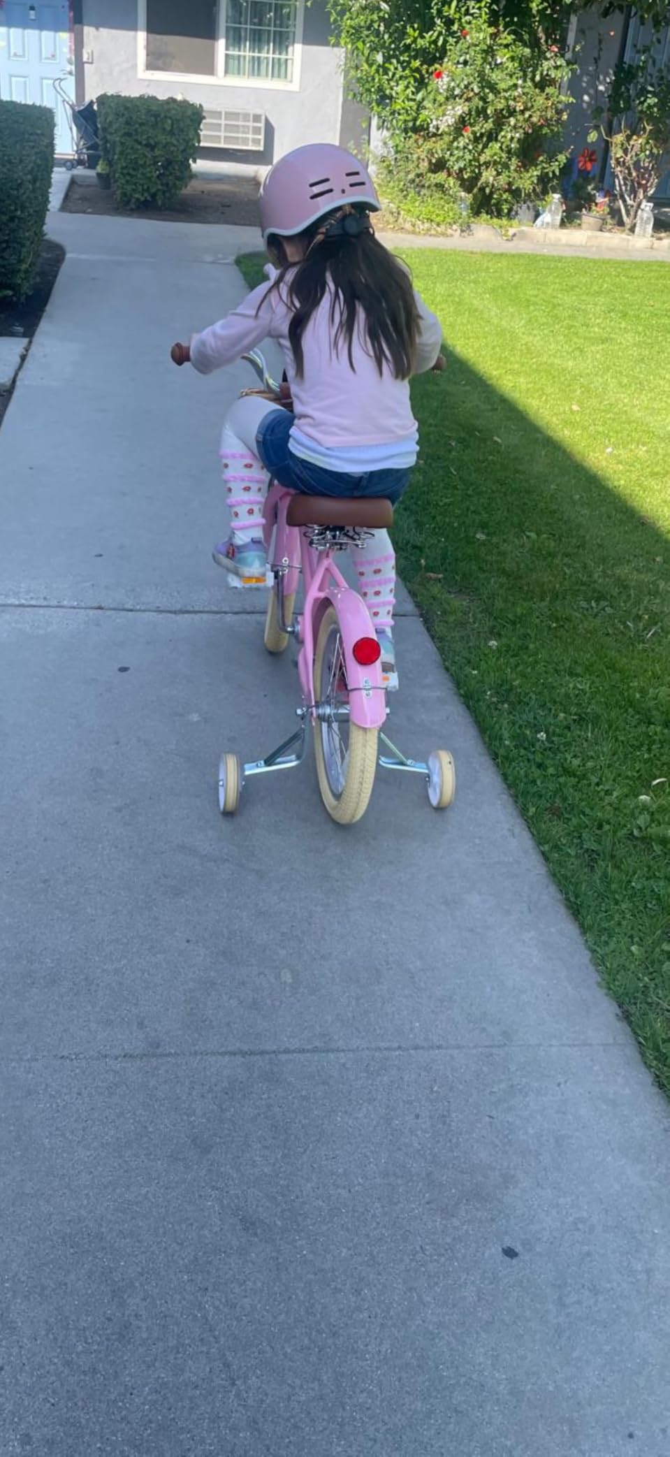 Glerc Little Molly 12-20 Inch Kids Retro Cruiser Bike for 2-13 Year Old with Wicker Basket & Training Wheels/Kickstand, Multiple Colors customer photo 1