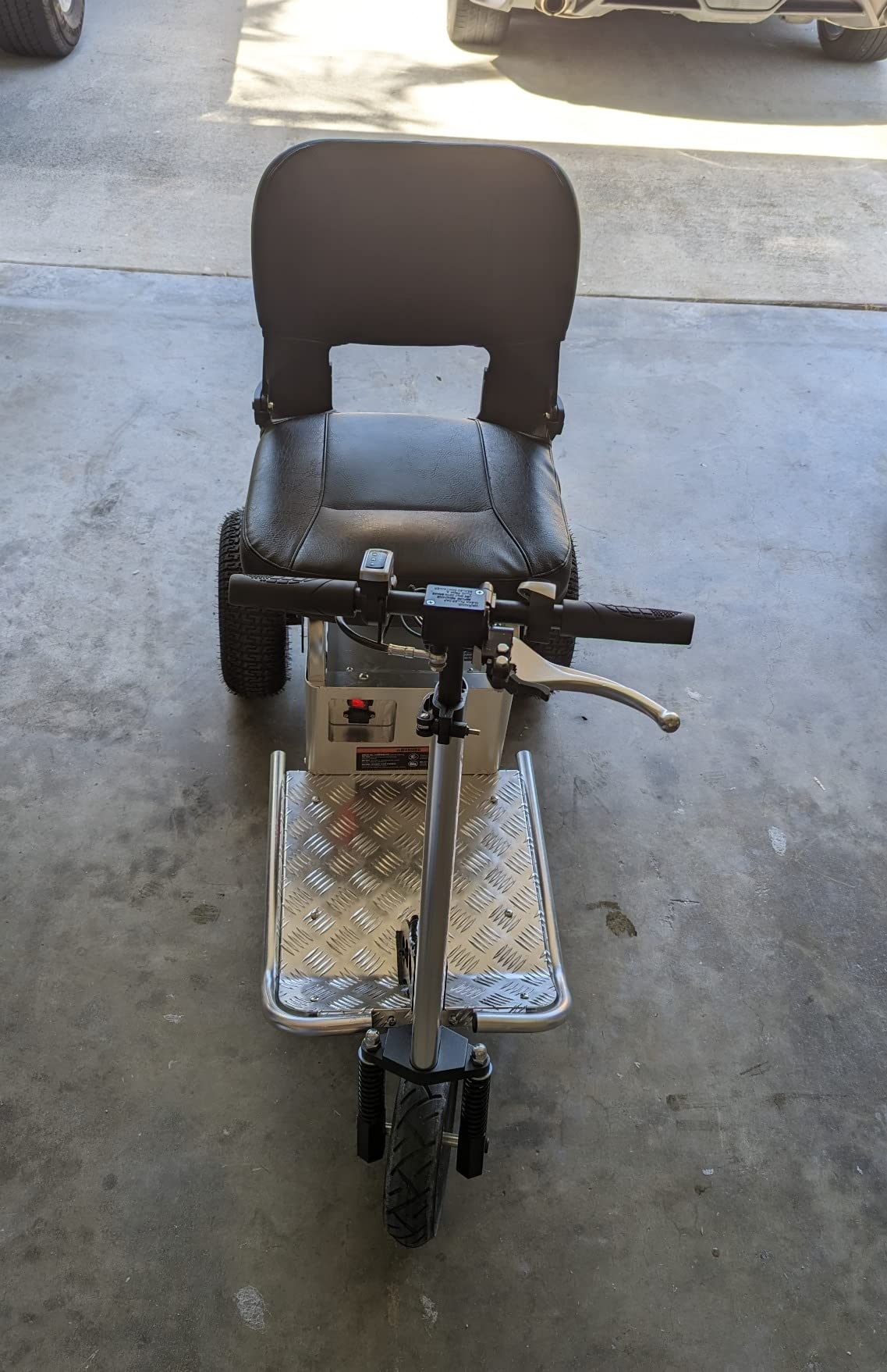 SuperHandy Electric Tugger Cart, Industrial Tow Tractor Riding Scooter - 1 Seater, 2600 lbs Towing Cap, 350 lbs load cap, 48V 4Ah Li-Ion Battery - For Warehouse Material & Mobility Personnel Transport customer photo 1