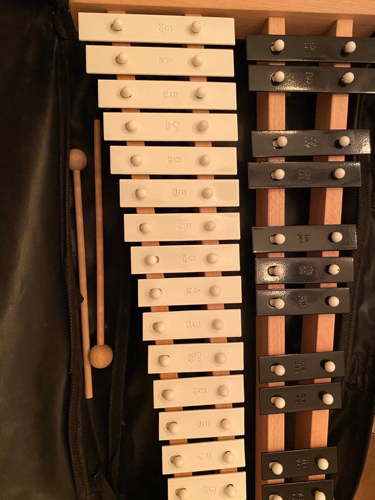 Glockenspiel Xylophone Full Size 27 Notes for Adults and Kids with 30 Songs | Glockenspiel Instrument, Adult Xylophone, Colorful Keys, 4 Mallets, Carry Case, Music Learning, Classroom Use, Birthday Gift customer photo 1
