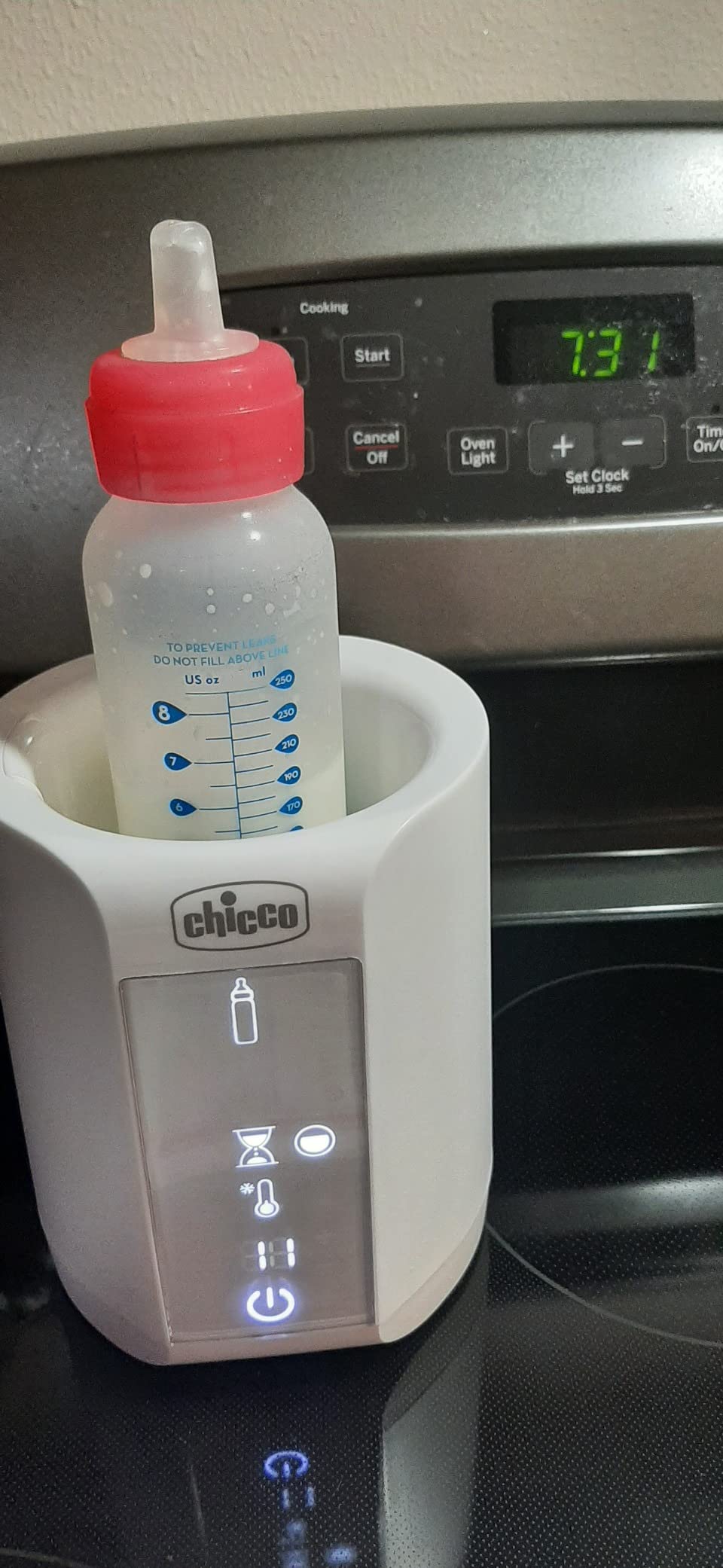 Chicco Digital 2-in-1 Baby Bottle Warmer & Sterilizer | Warms Breastmilk, Formula & Baby Food, Touchscreen Display, Fits Most Bottles, Fast Steam Sterilizing, Kills 99.9% of Germs customer photo 2