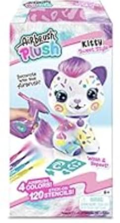 Canal Toys Personalize Airbrush Plush Large Kitty! Decorate, wash, Repeat! Customize Your own Spray Art Plush with Markers, Battery Powered Airbrush and 100+ Stencils. Ages 6+ customer photo 1